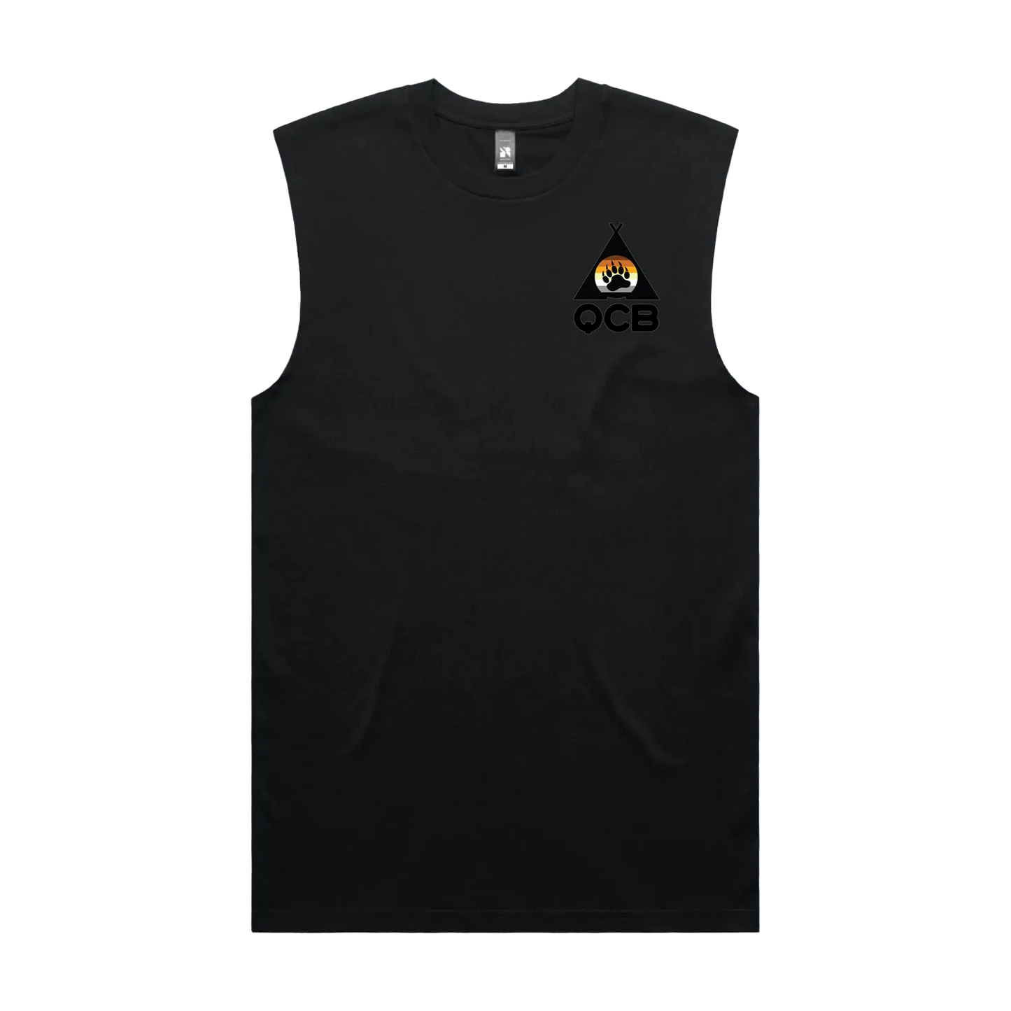 Black front flat lay