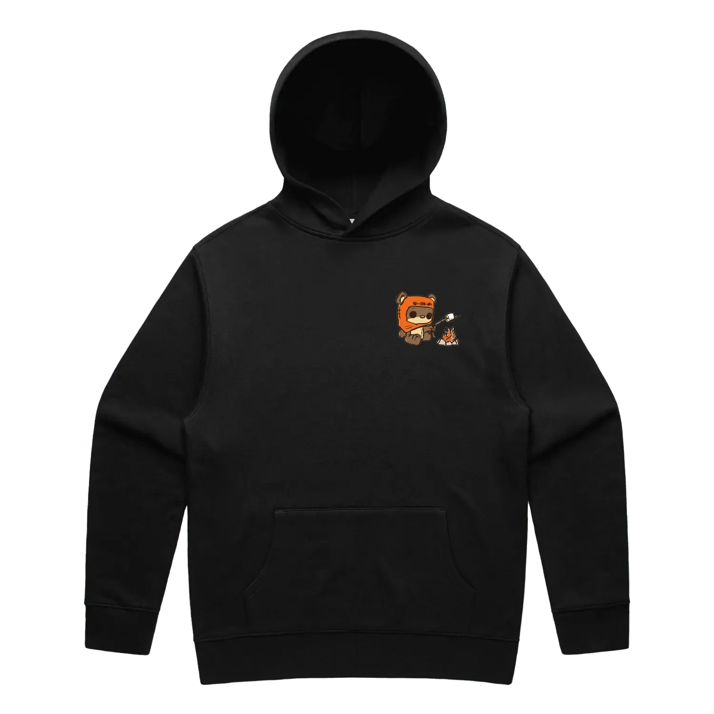 Black front flat lay