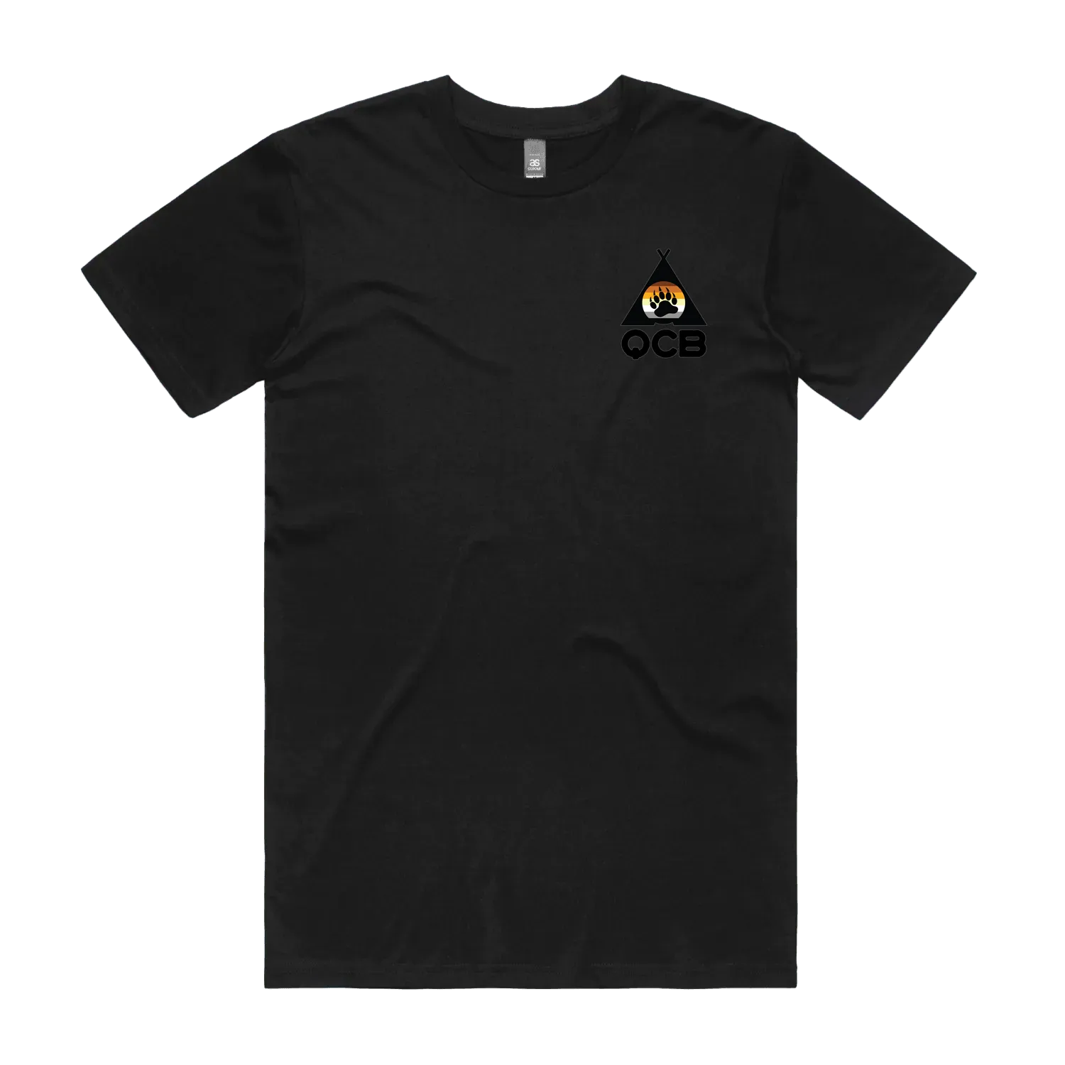 Black front flat lay