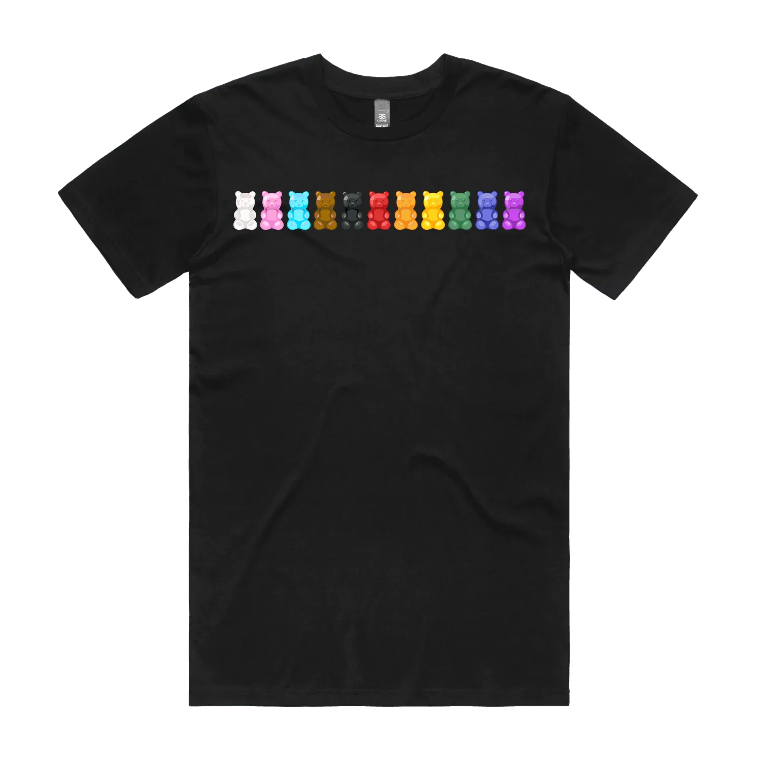 Black front flat lay