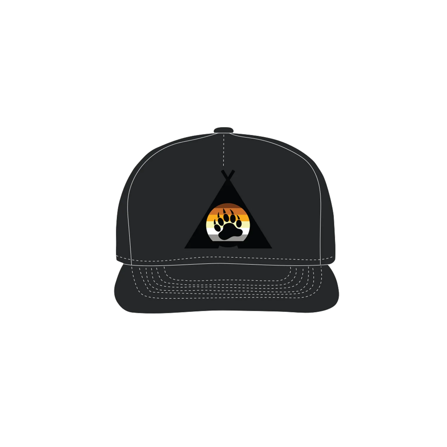 Black front flat lay
