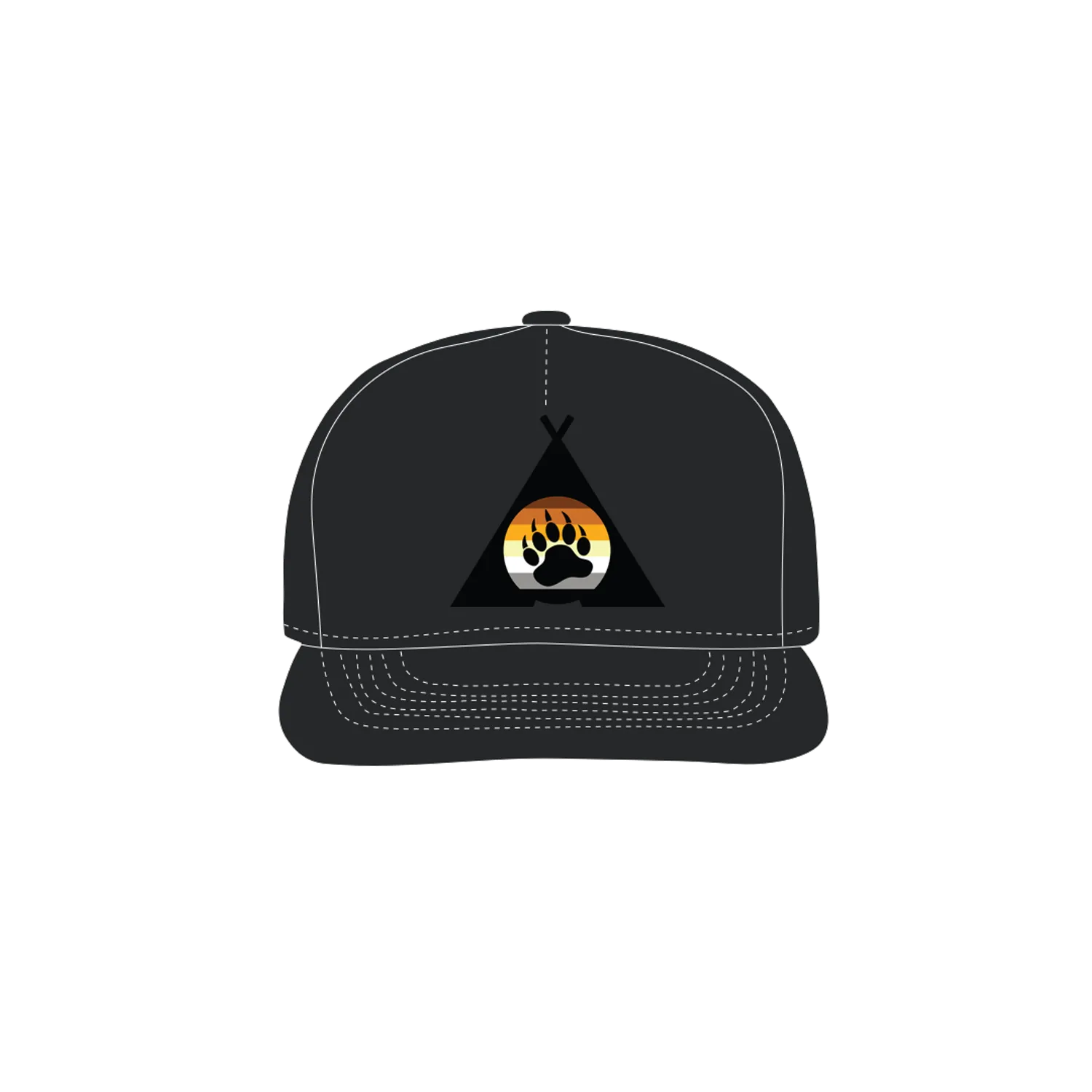 Black front flat lay