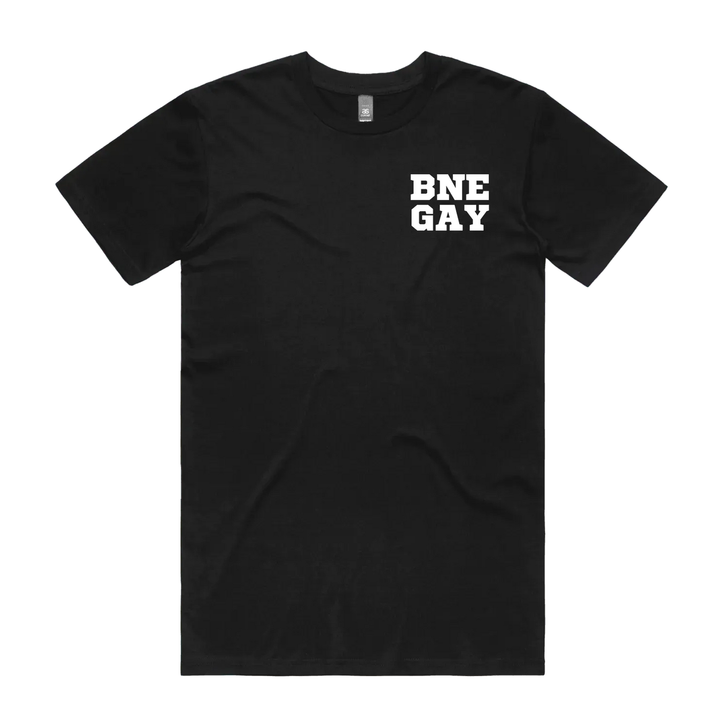 Black front flat lay
