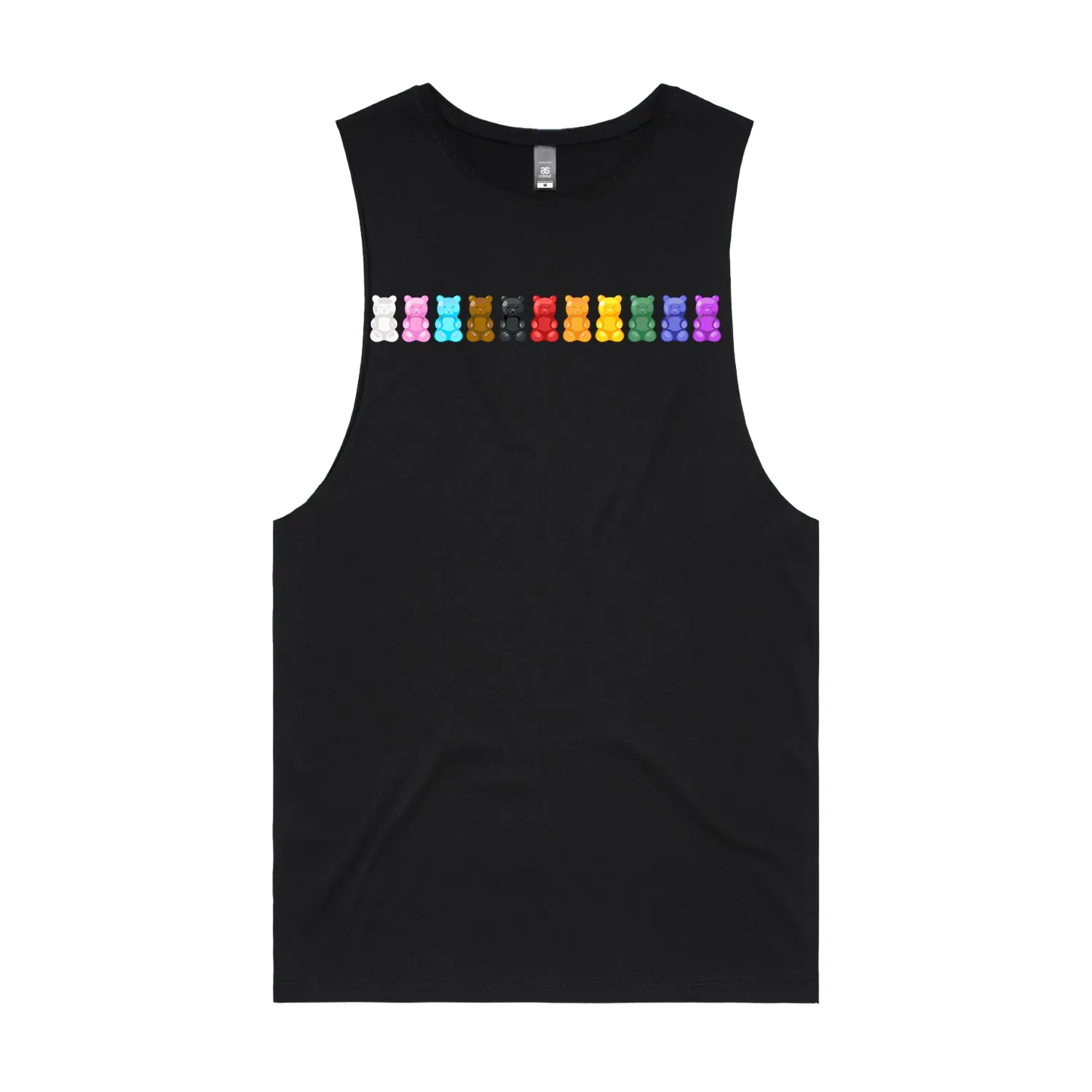 Black front flat lay