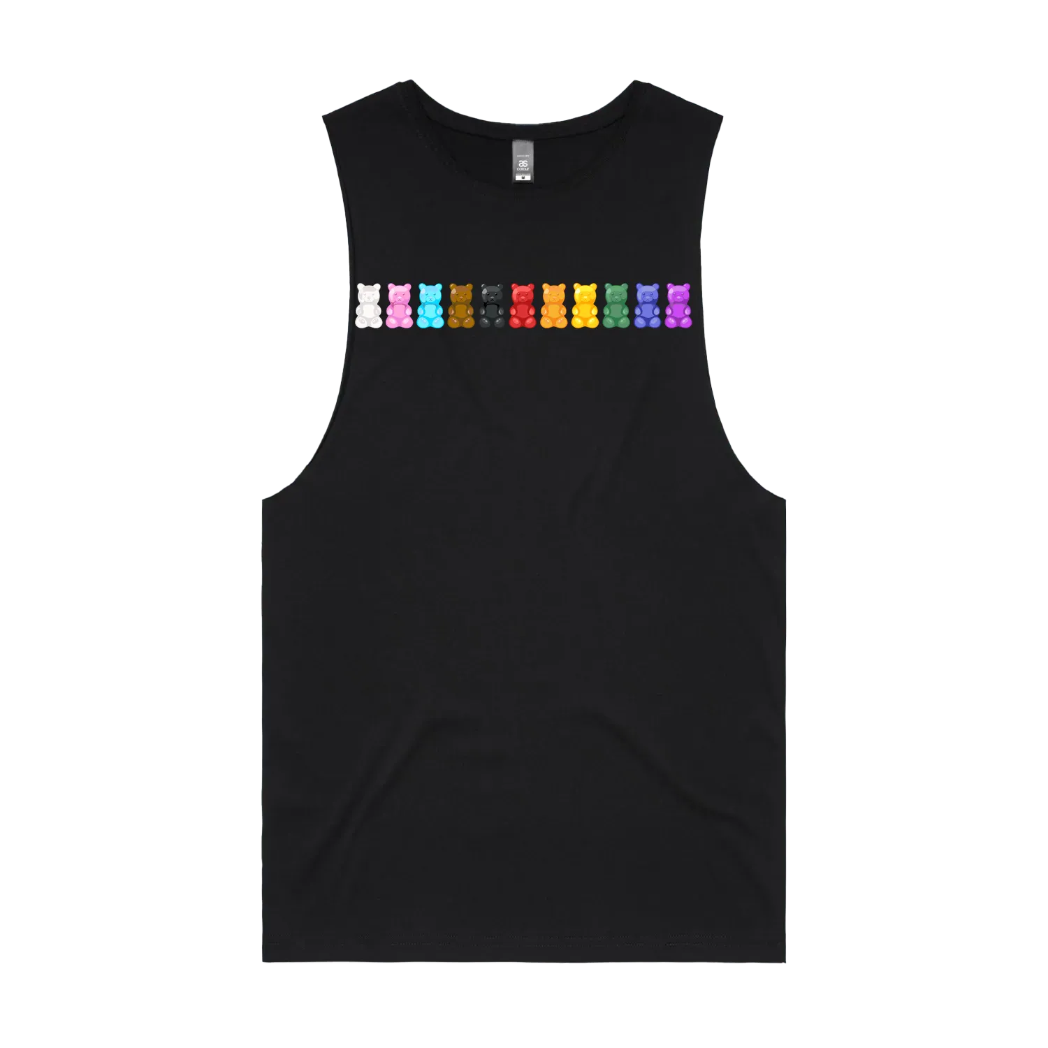Black front flat lay