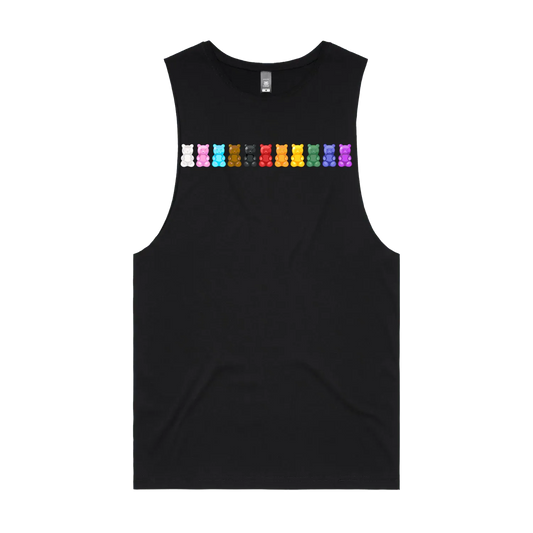 Black front flat lay