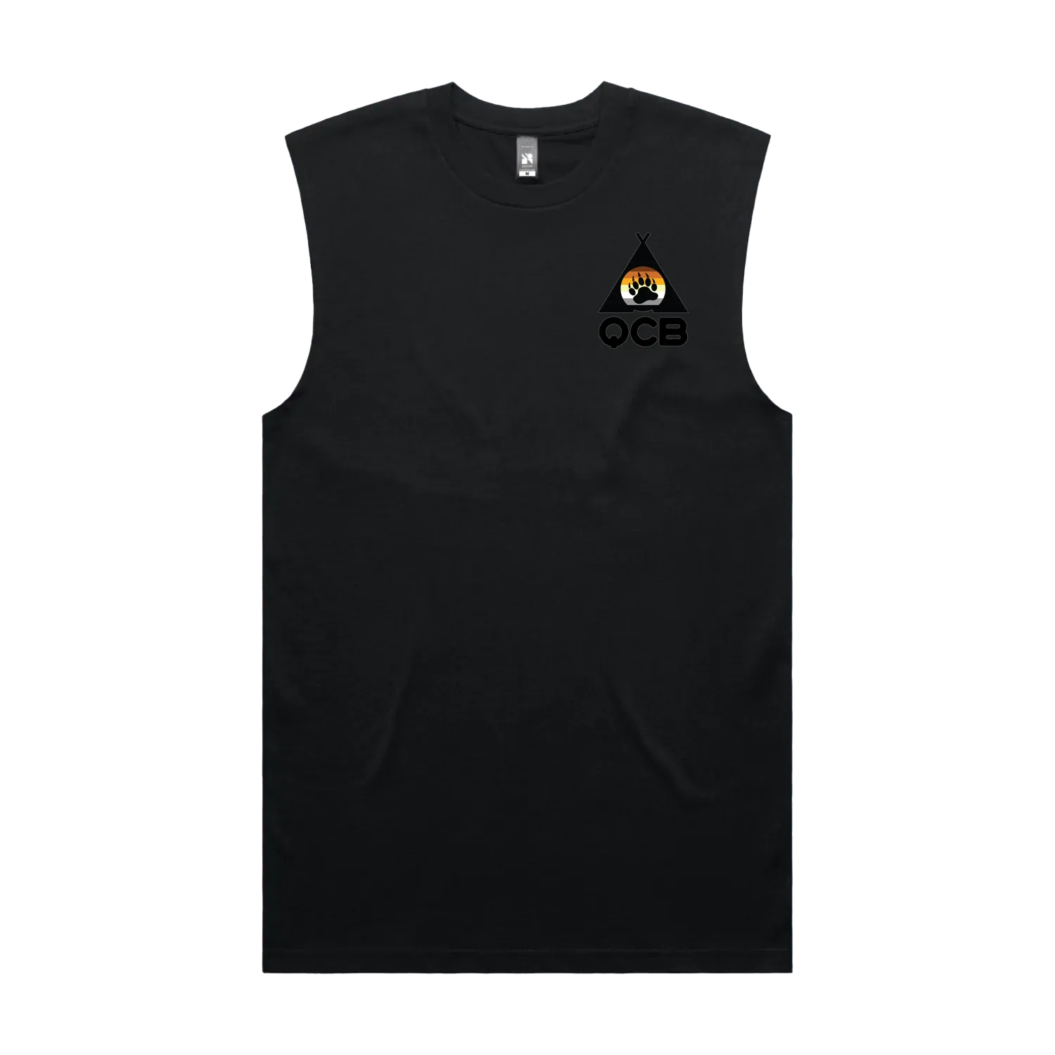 Black front flat lay