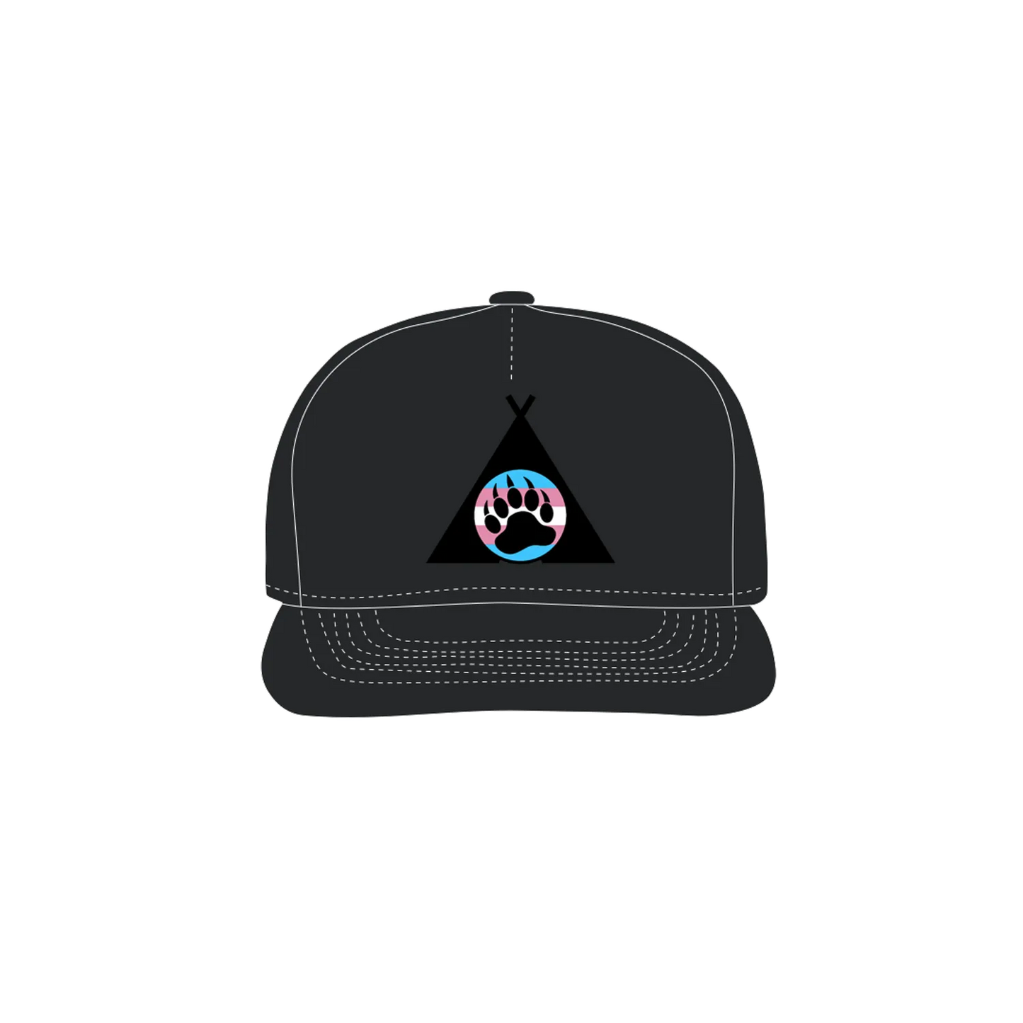 Black front flat lay