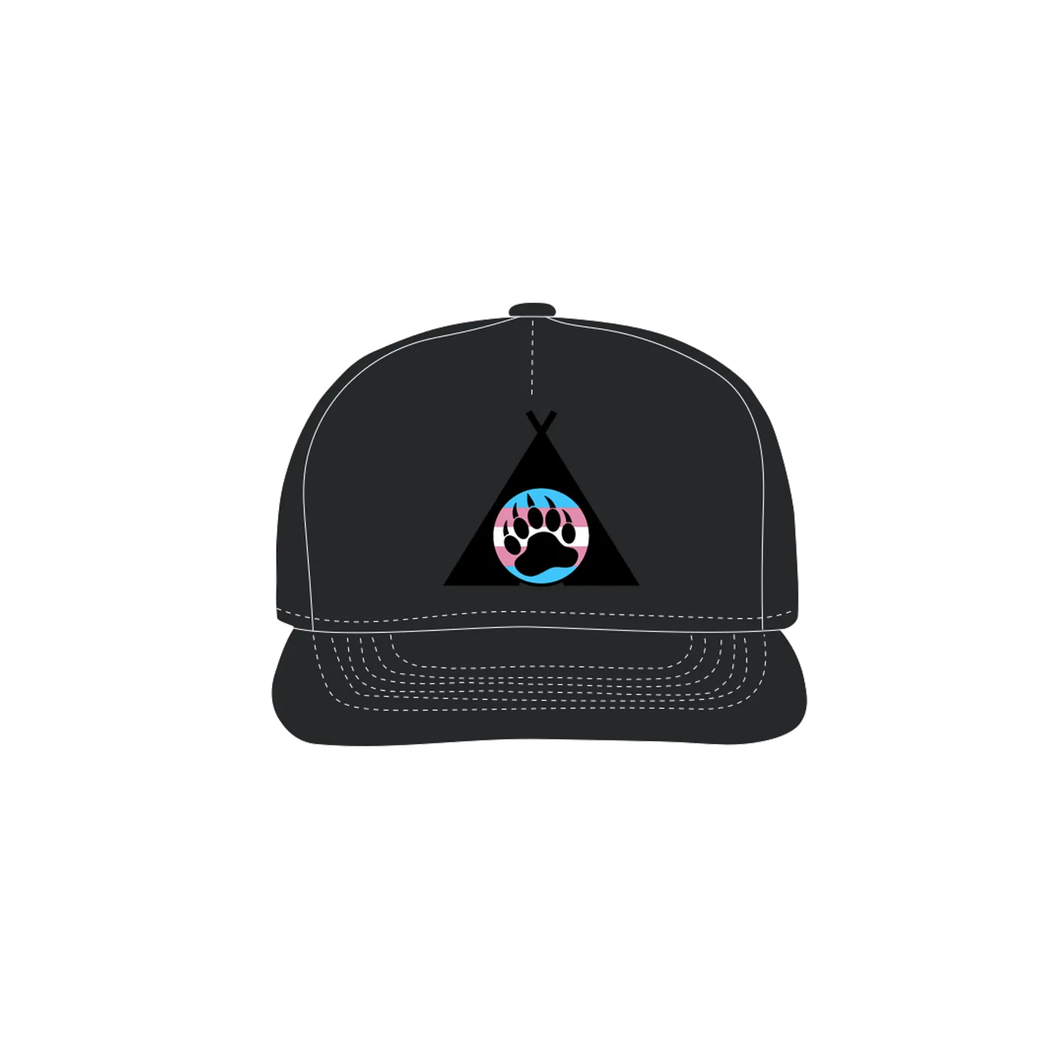 Black front flat lay