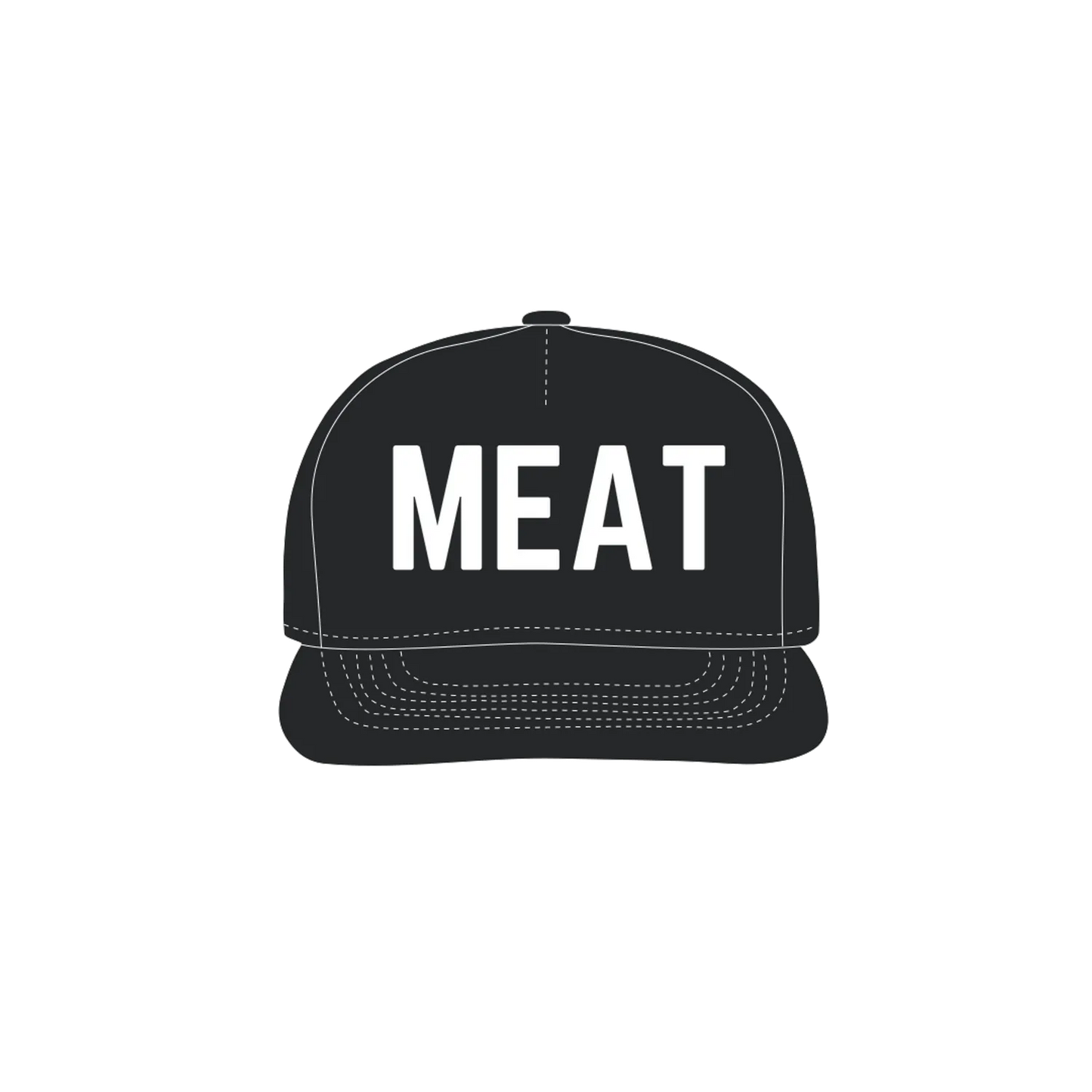 Black front flat lay