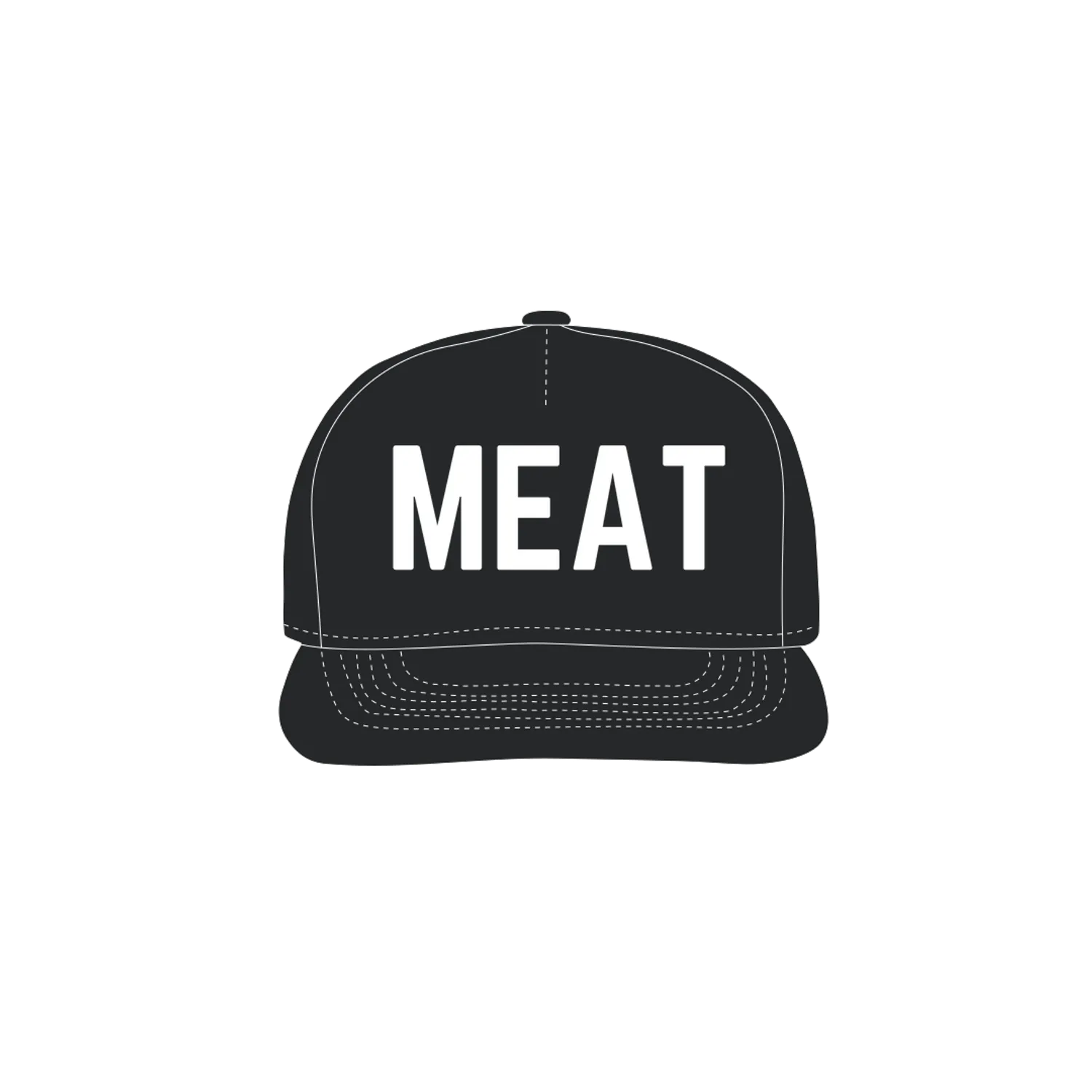 Black front flat lay