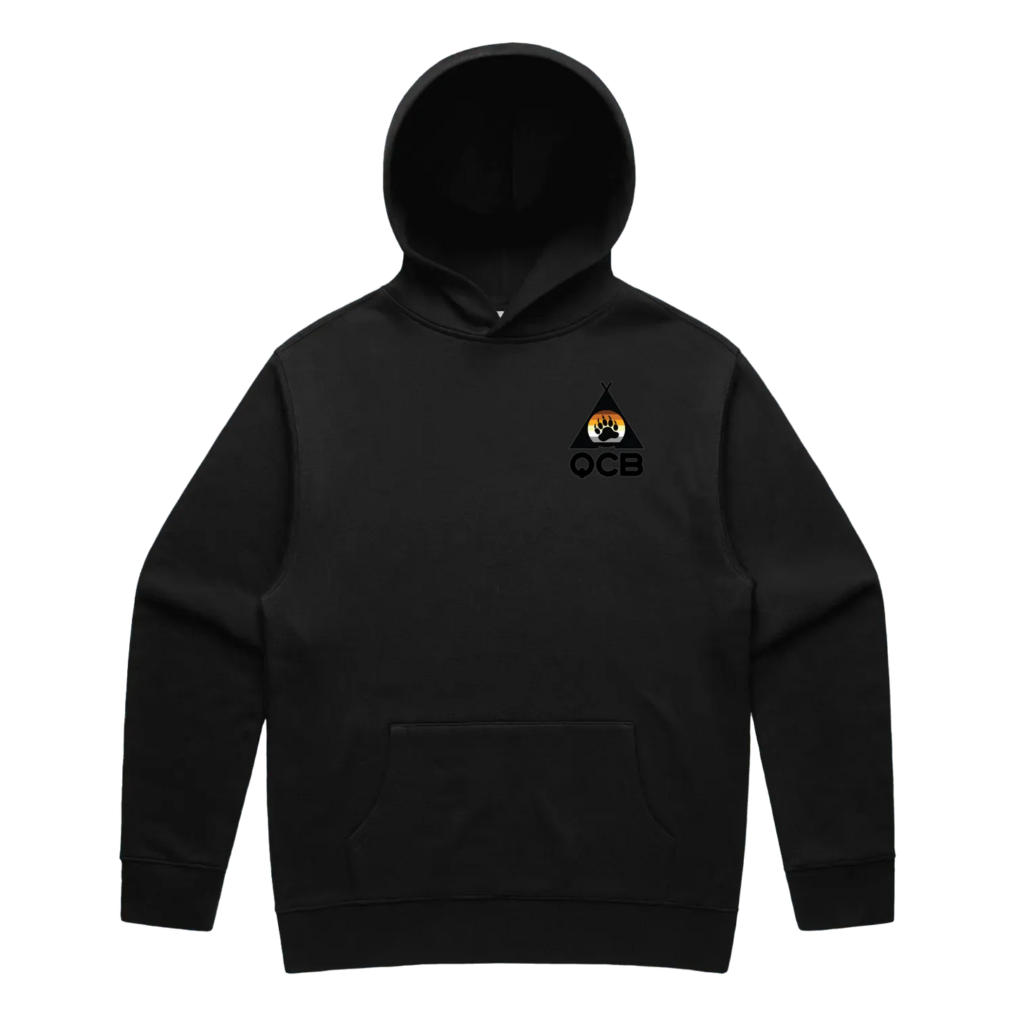 Black front flat lay