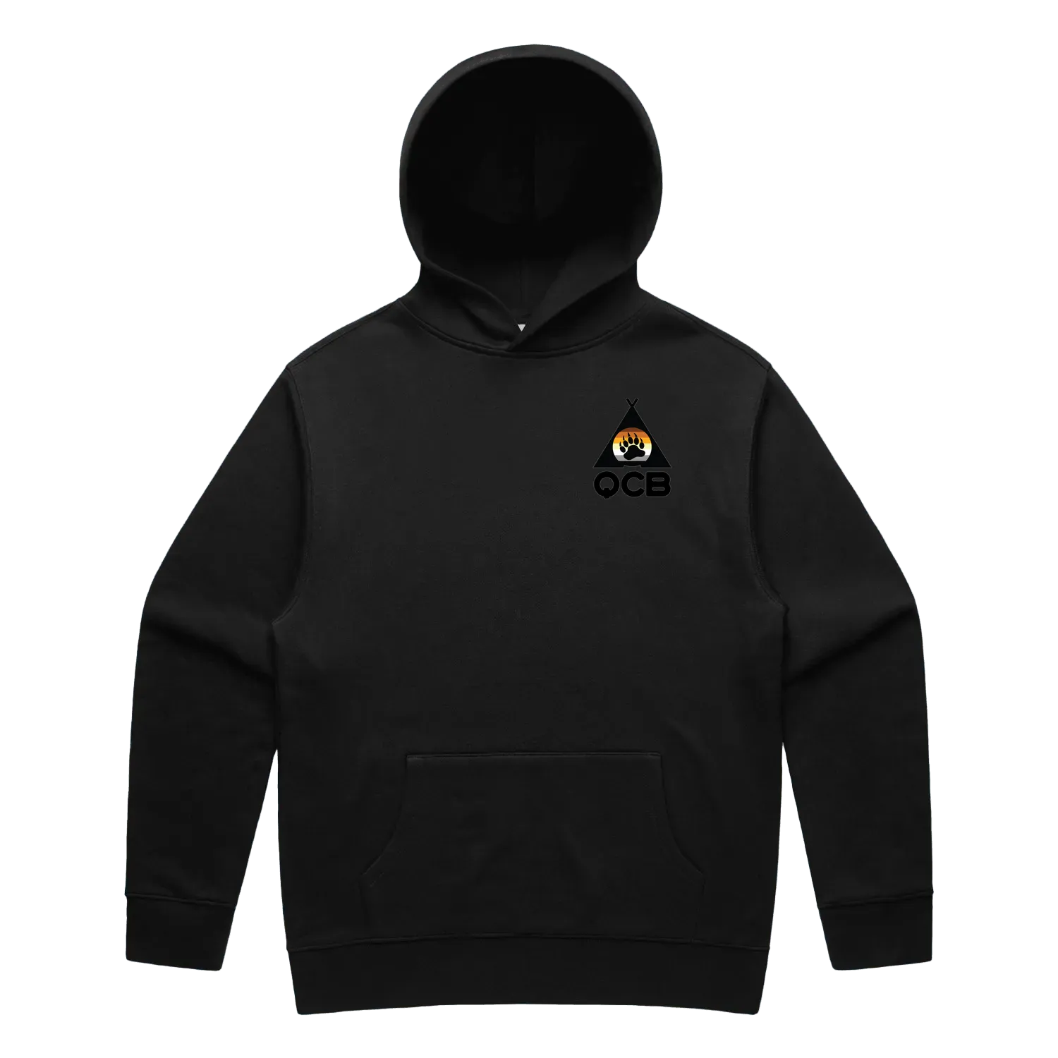 Black front flat lay