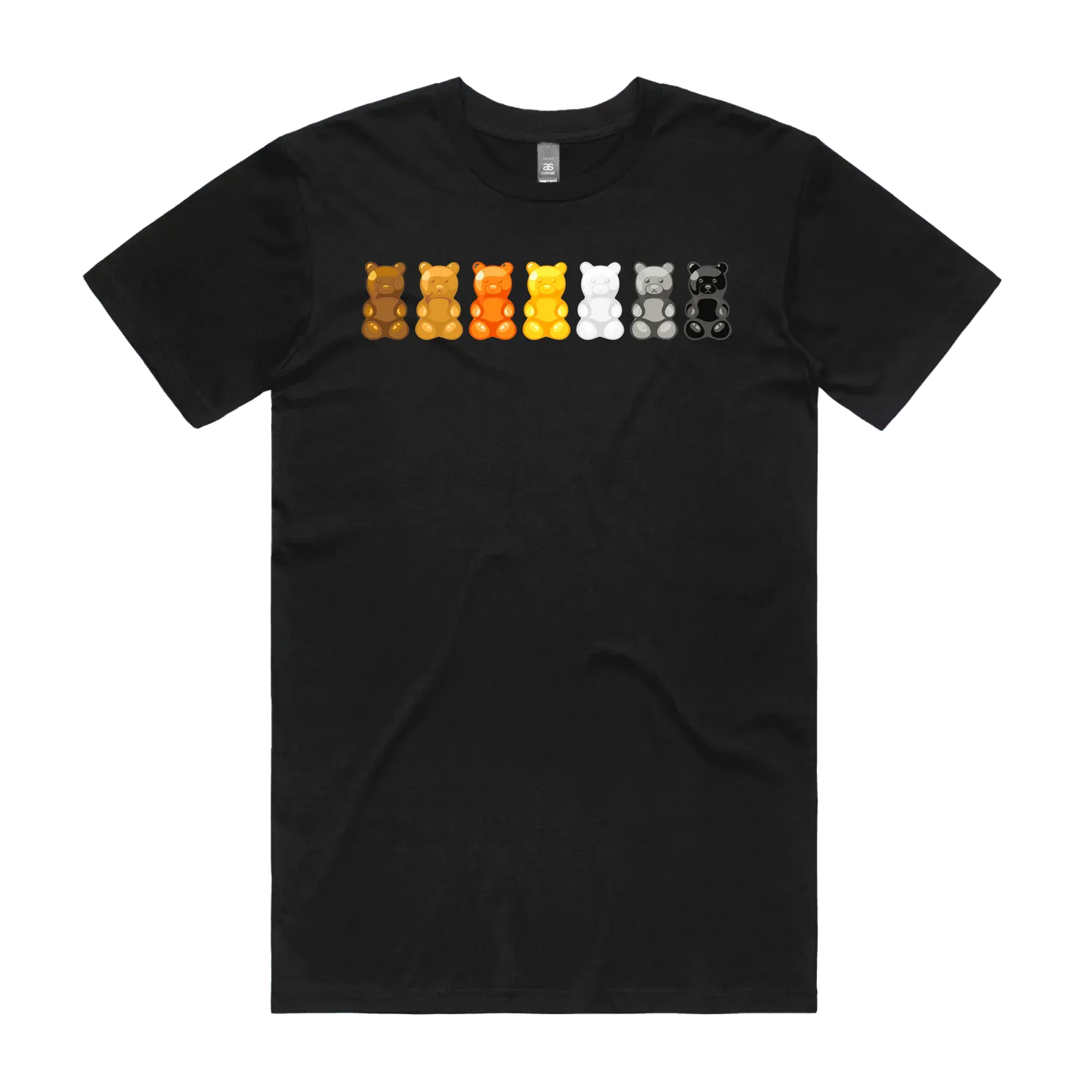 Black front flat lay