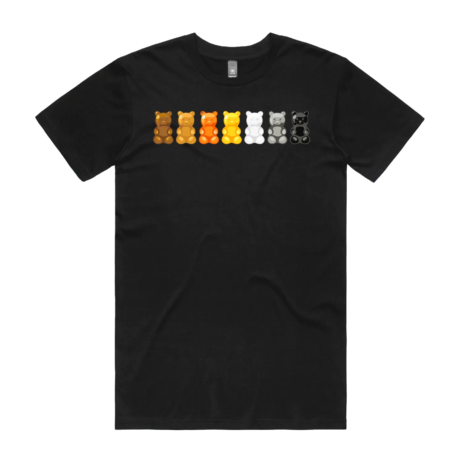 Black front flat lay