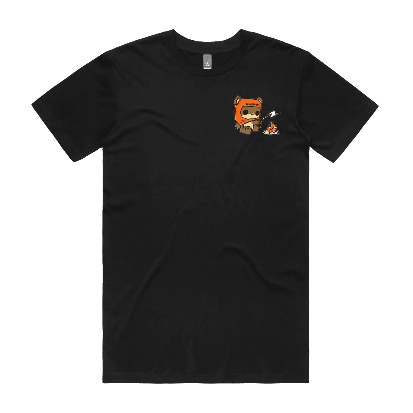 Black front flat lay