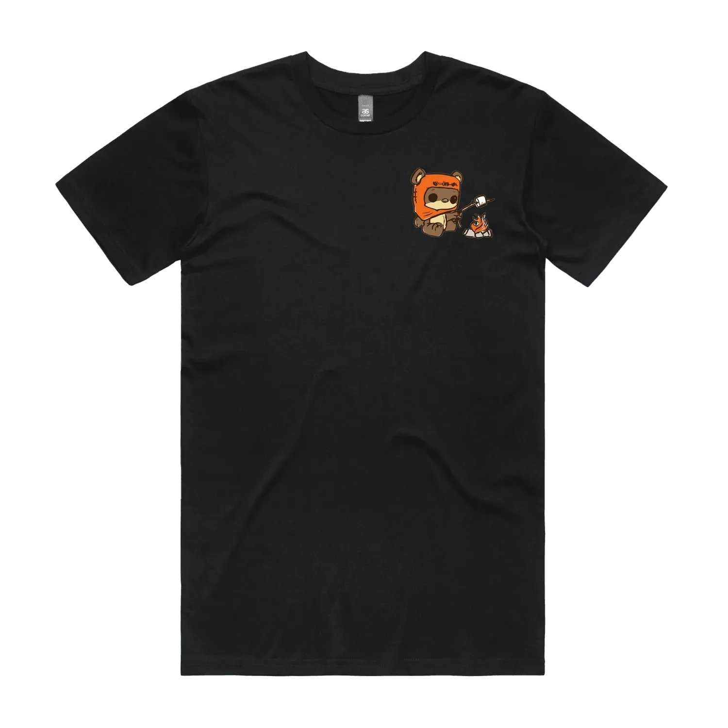 Black front flat lay