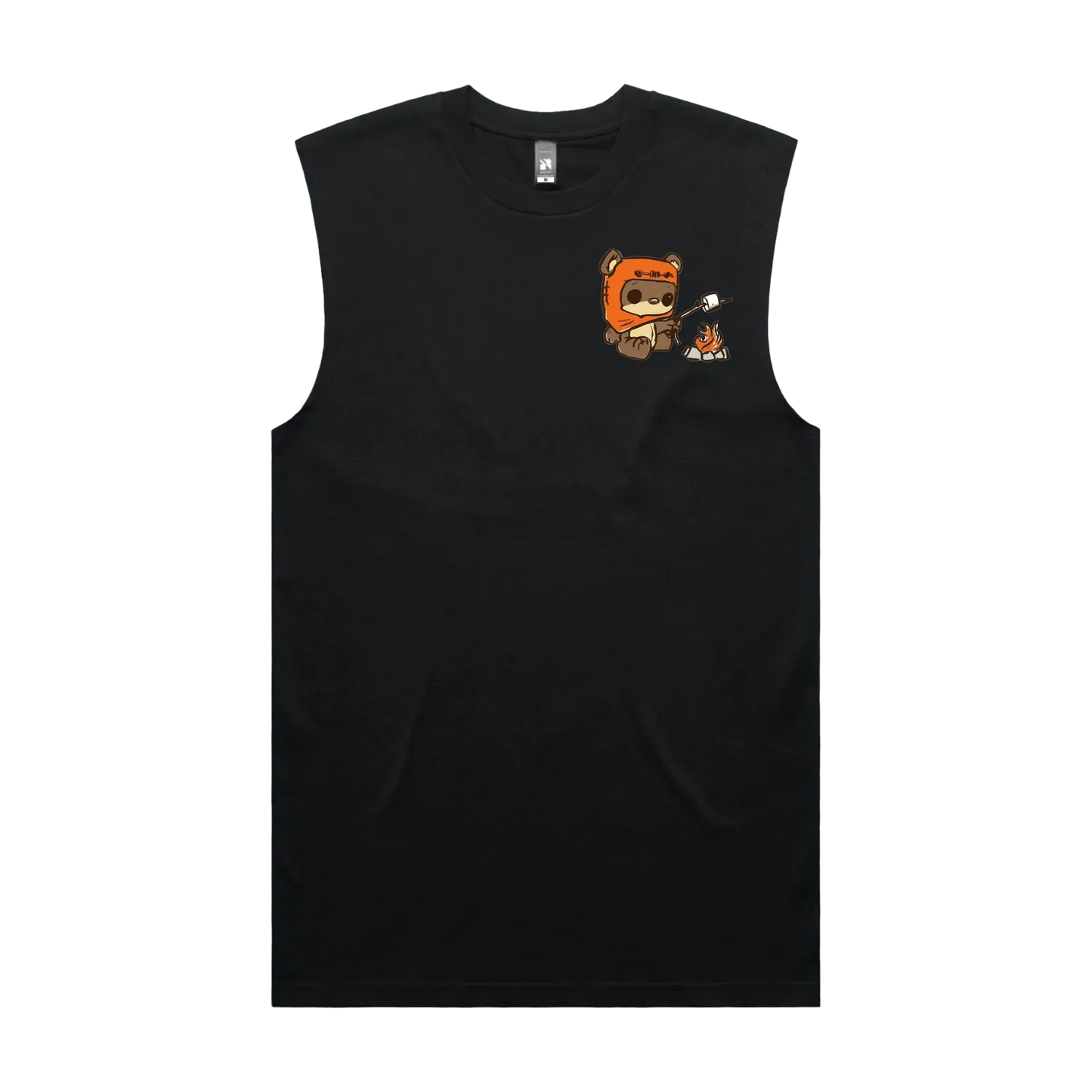 Black front flat lay