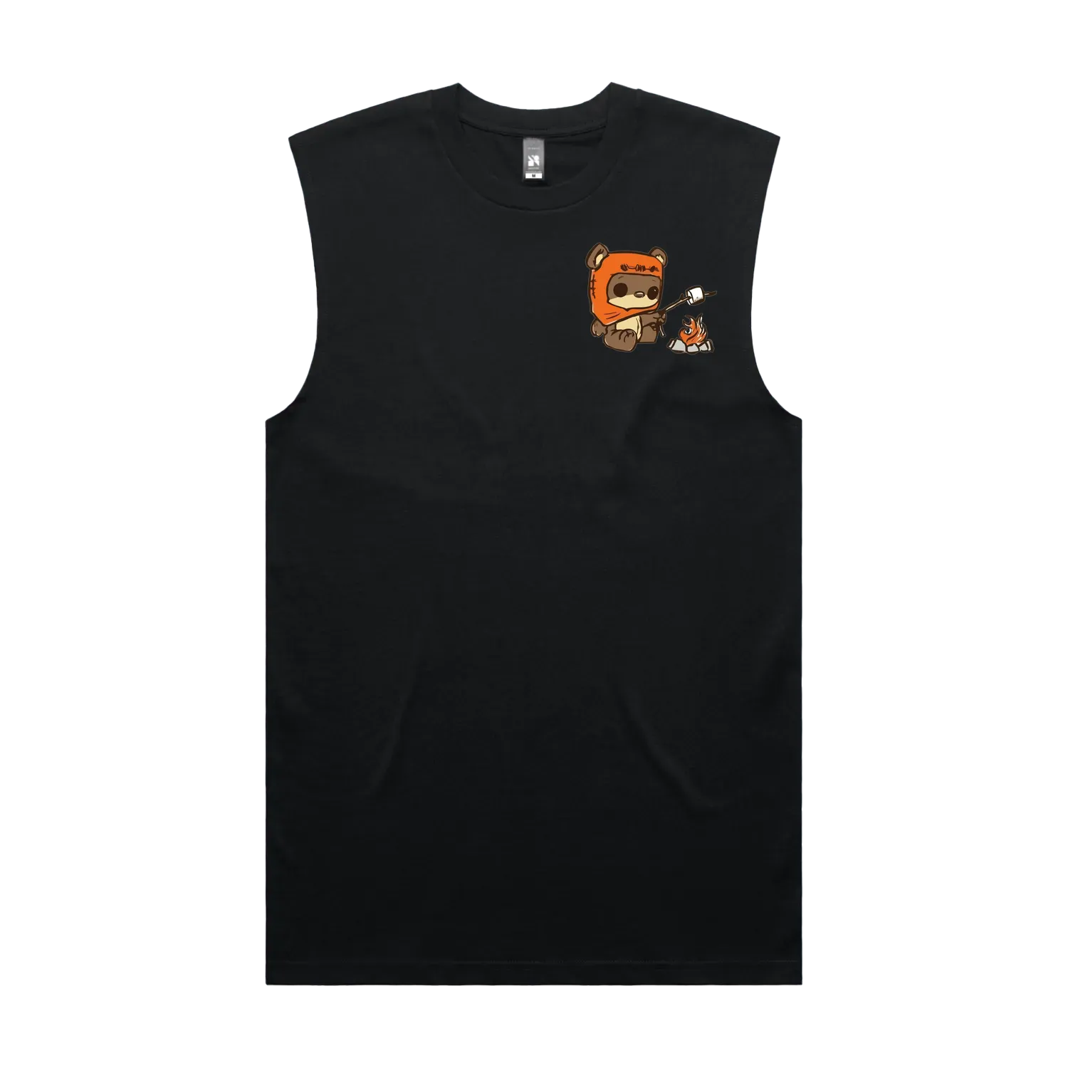 Black front flat lay
