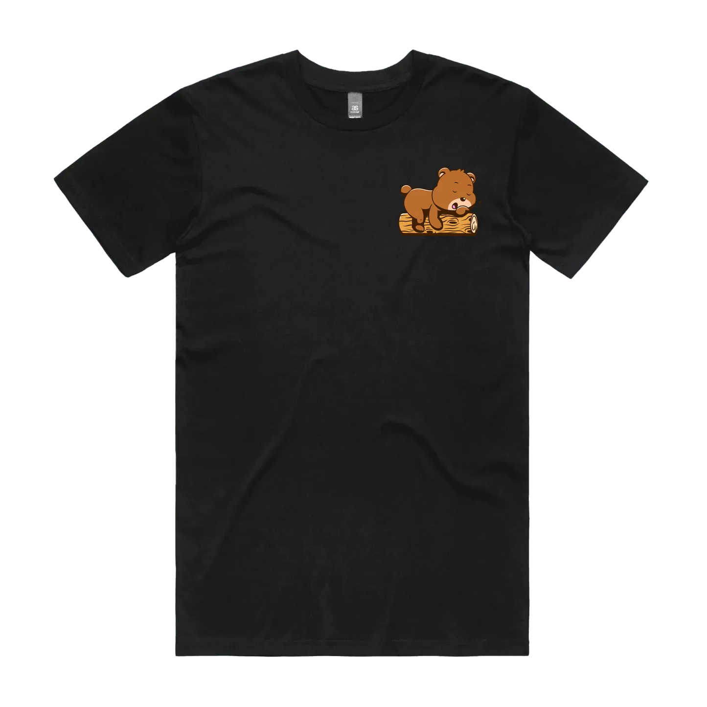 Black front flat lay