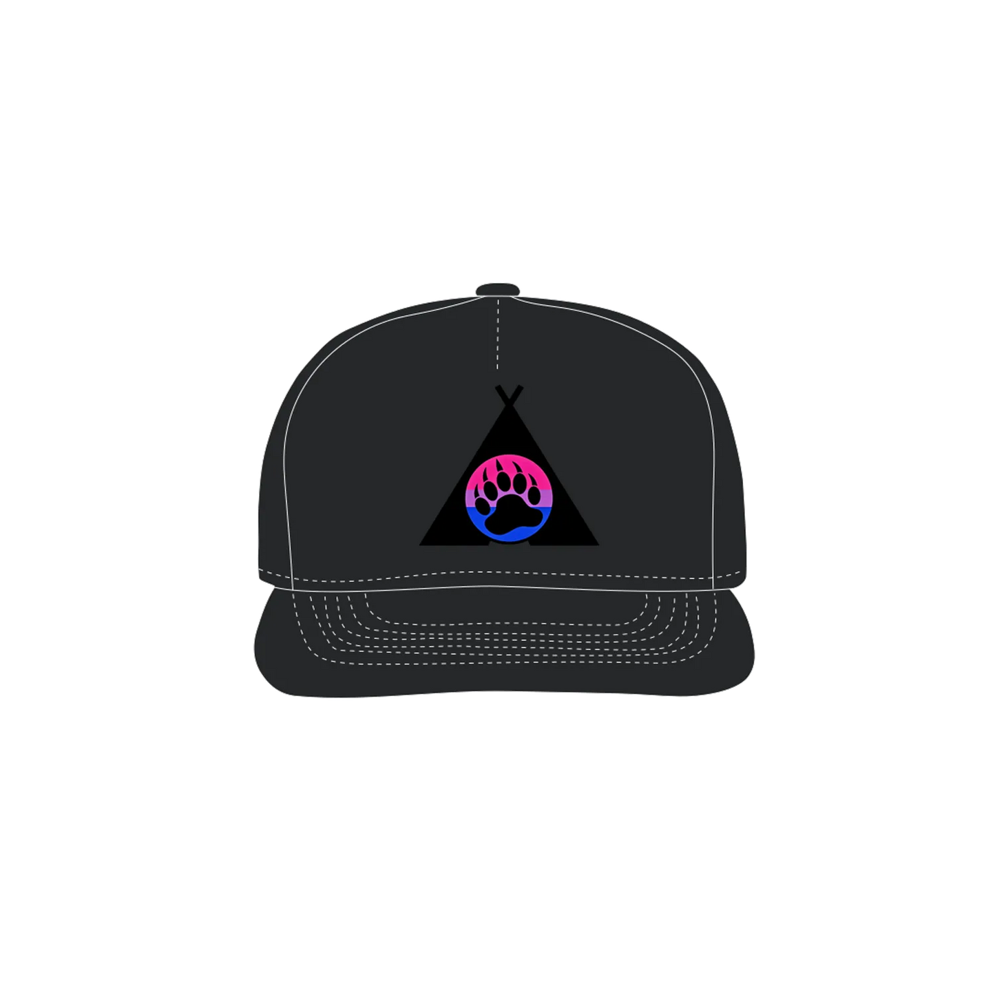 Black front flat lay