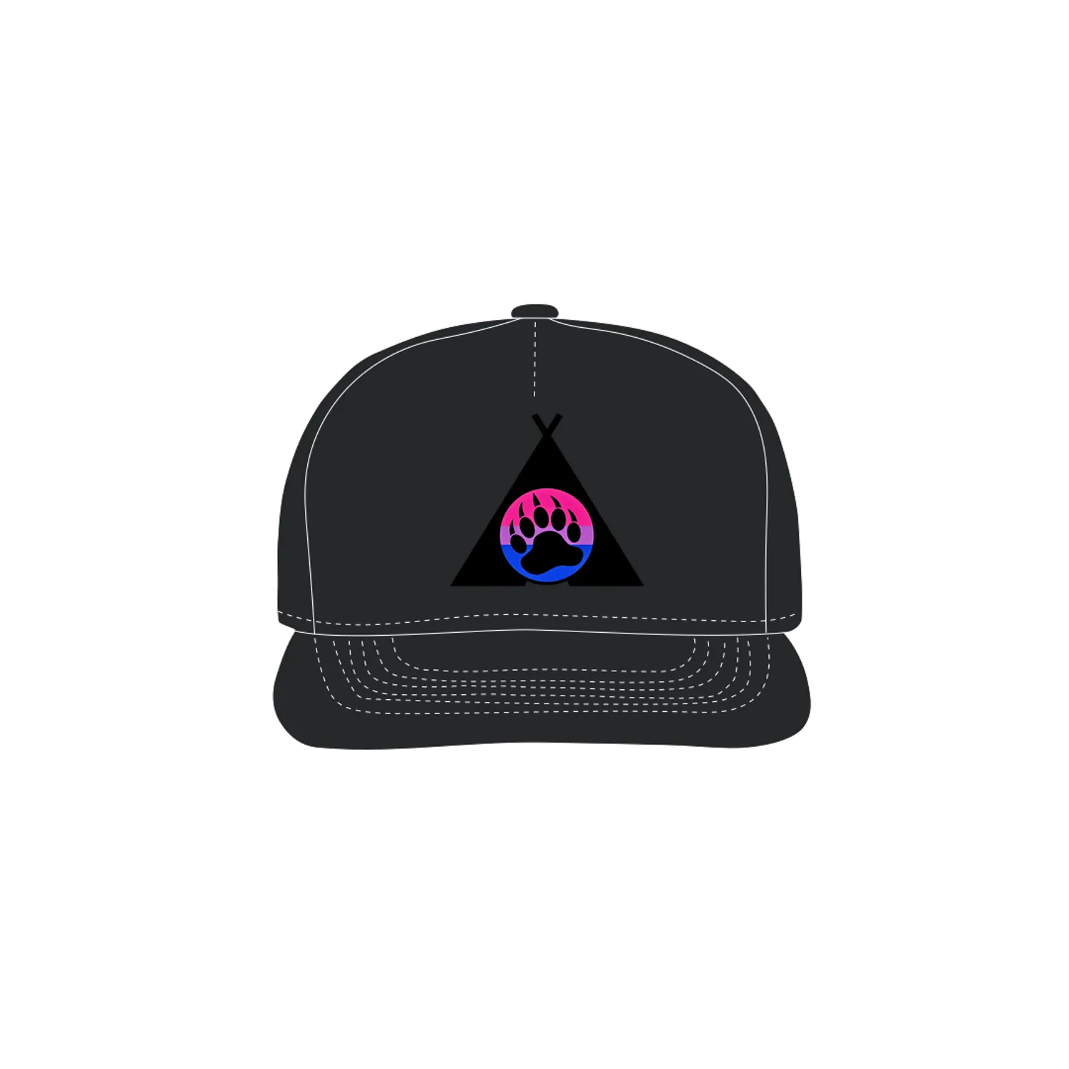 Black front flat lay