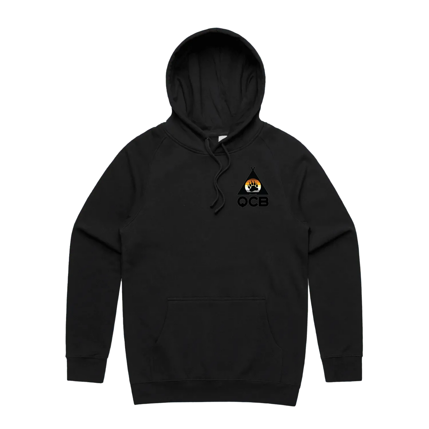 Black front flat lay