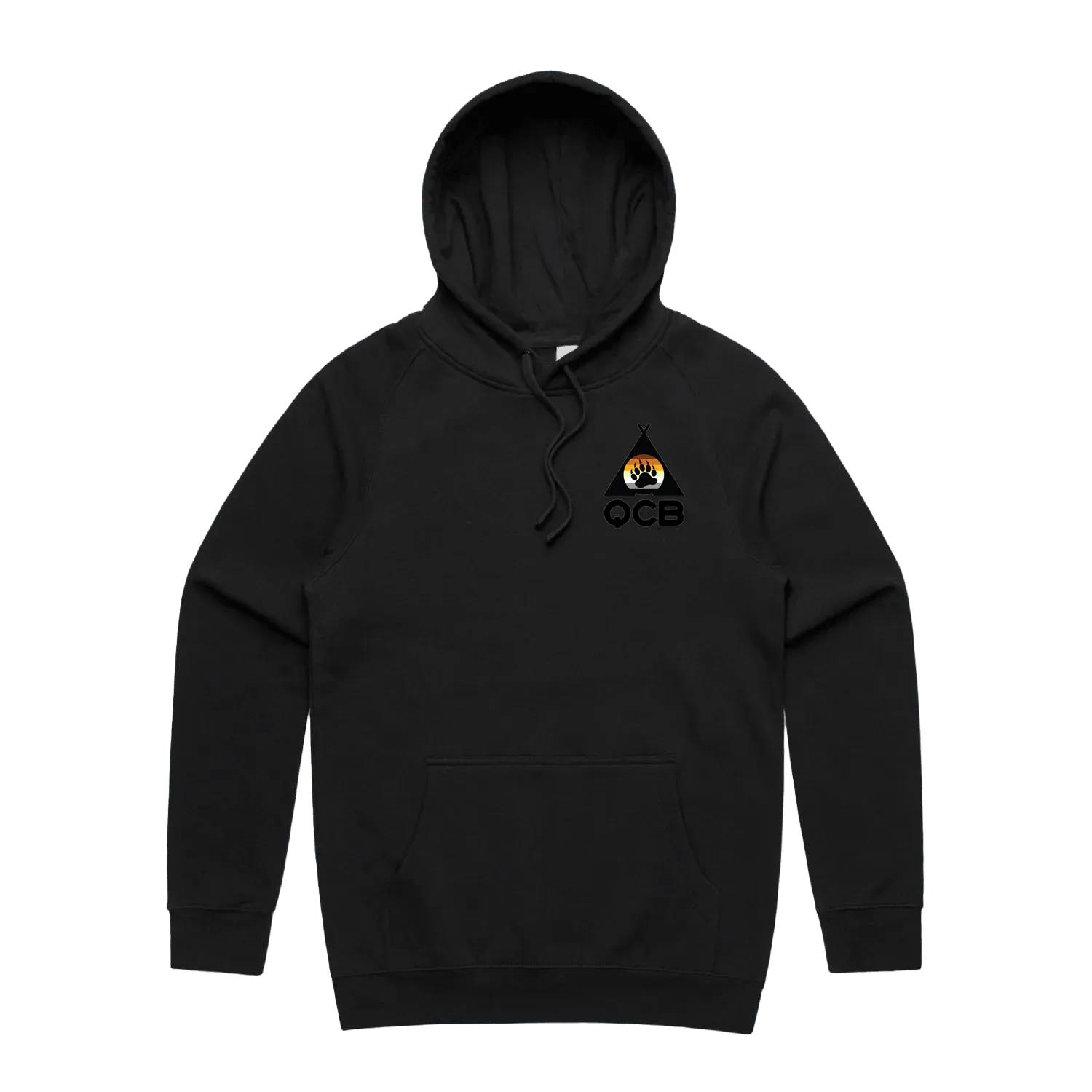 Black front flat lay