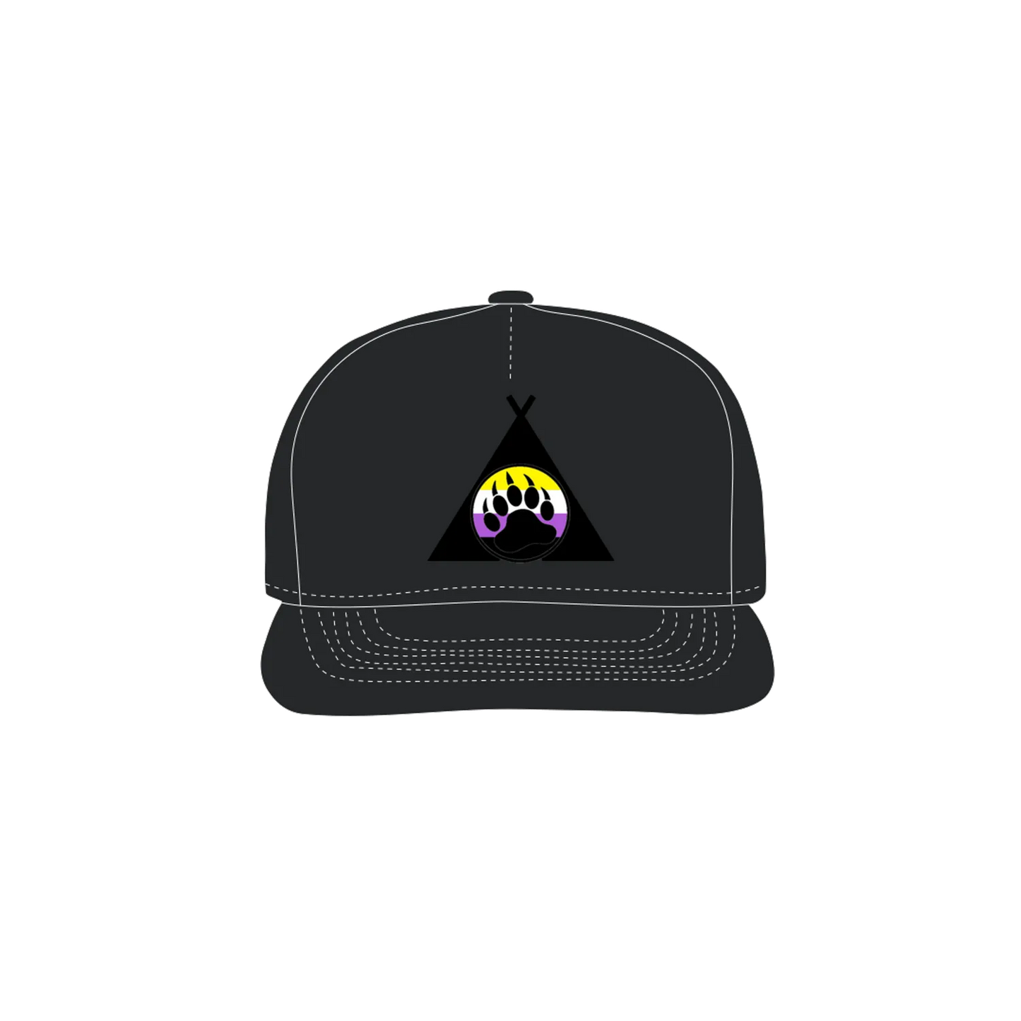 Black front flat lay