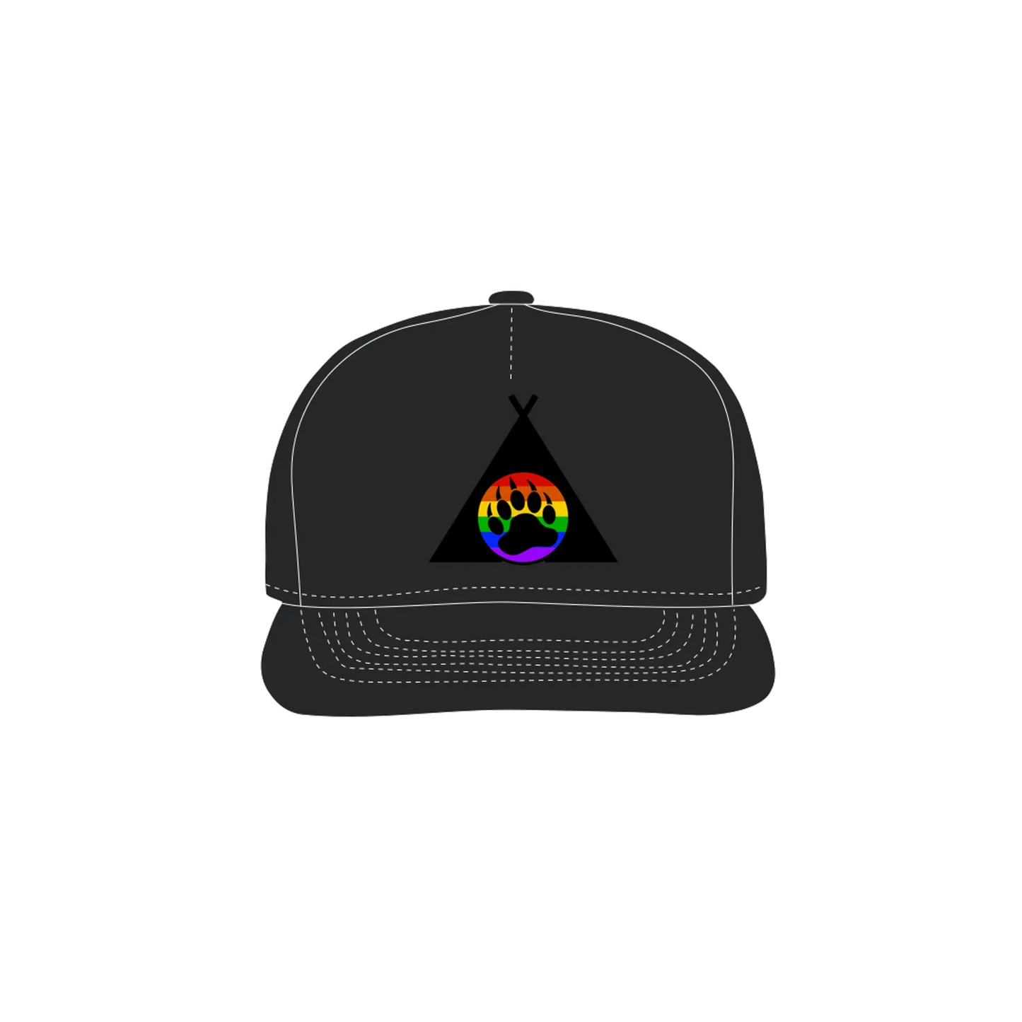 Black front flat lay