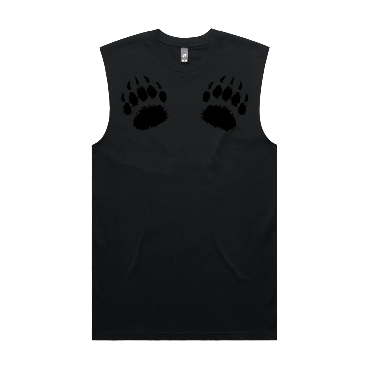 Black front flat lay