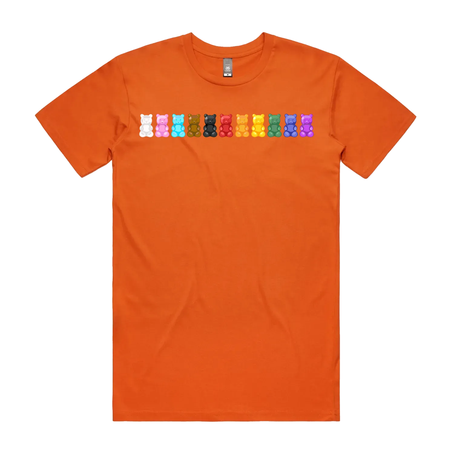 Orange front flat lay