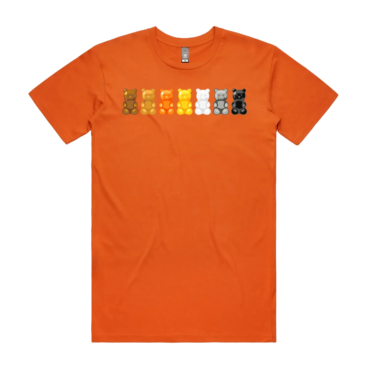 Orange front flat lay