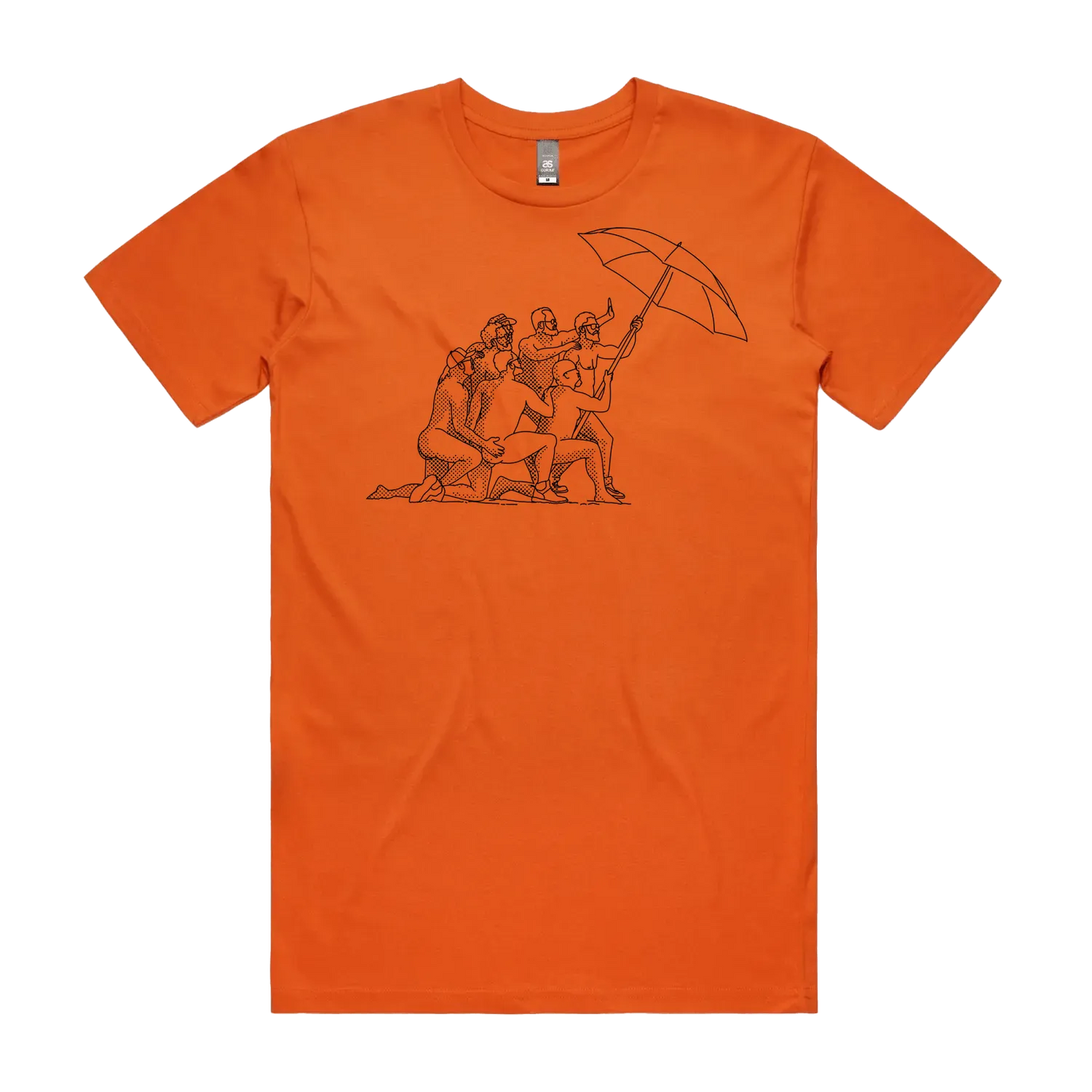 Orange front flat lay