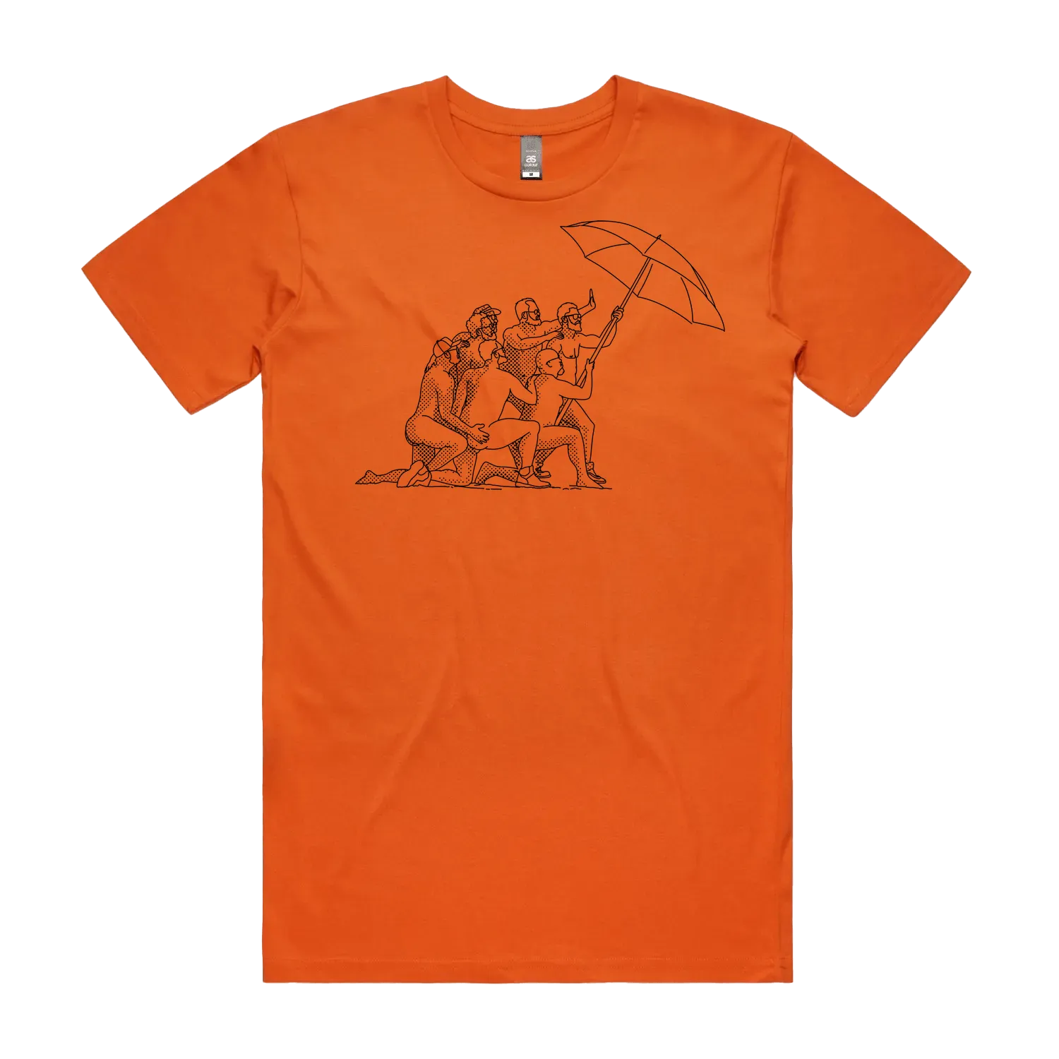 Orange front flat lay