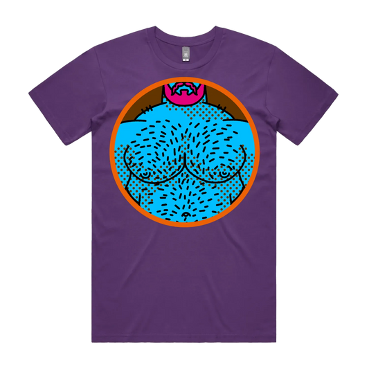 Purple front flat lay