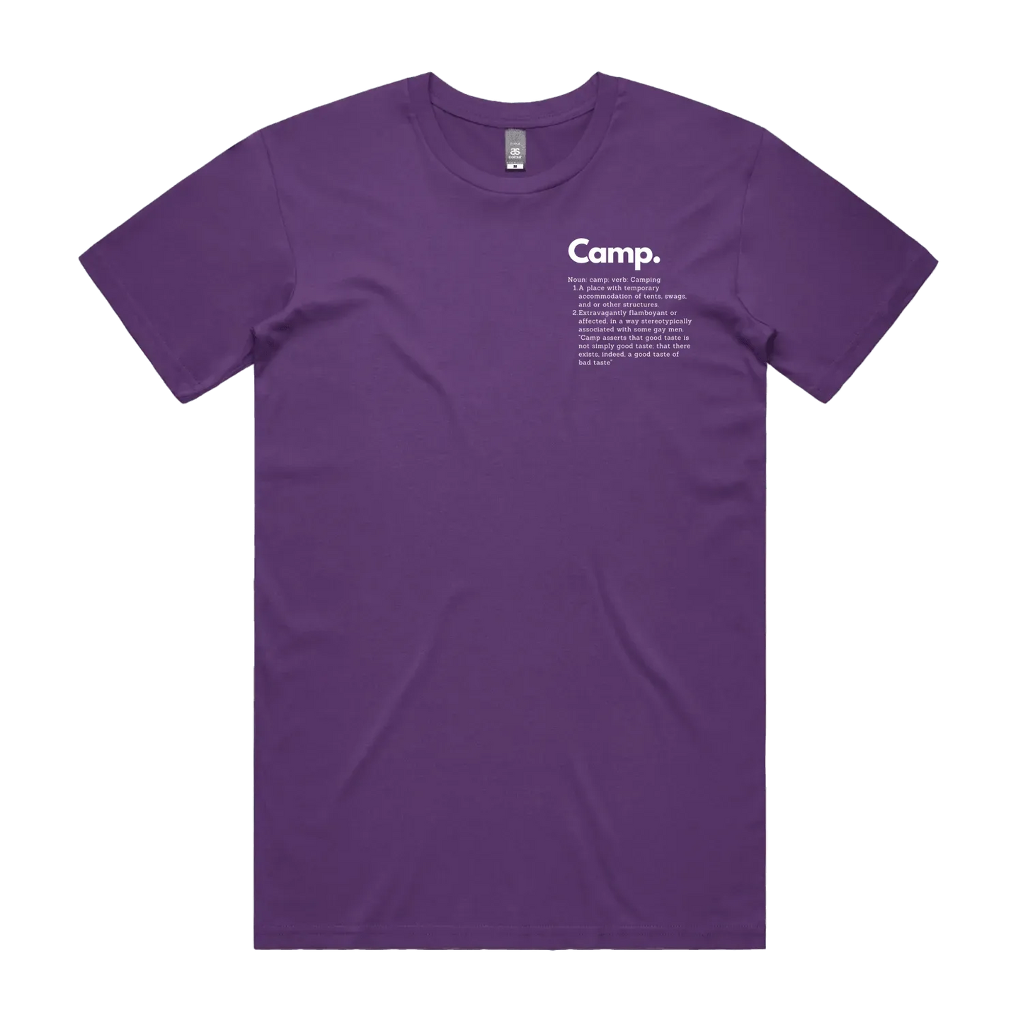 Purple front flat lay