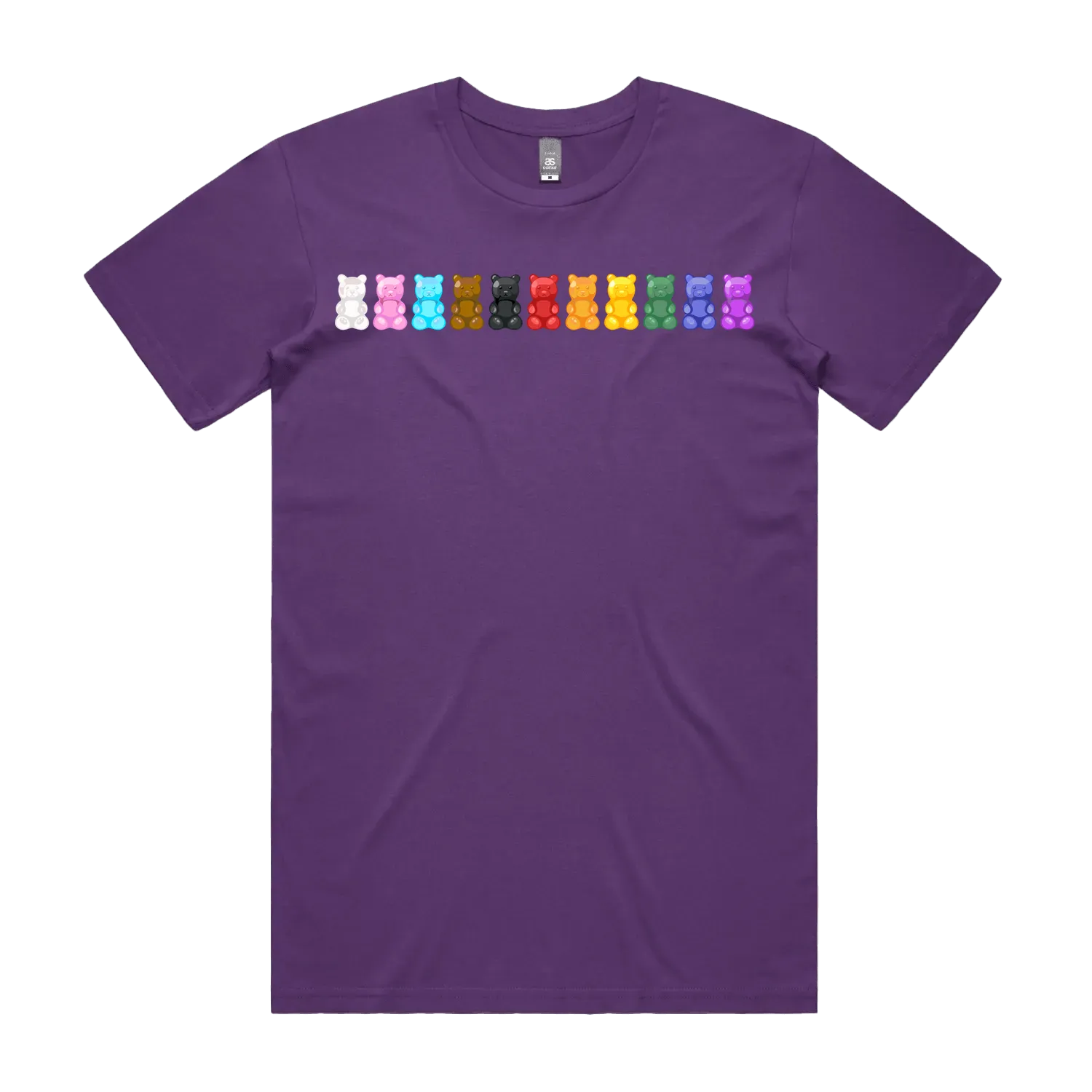 Purple front flat lay