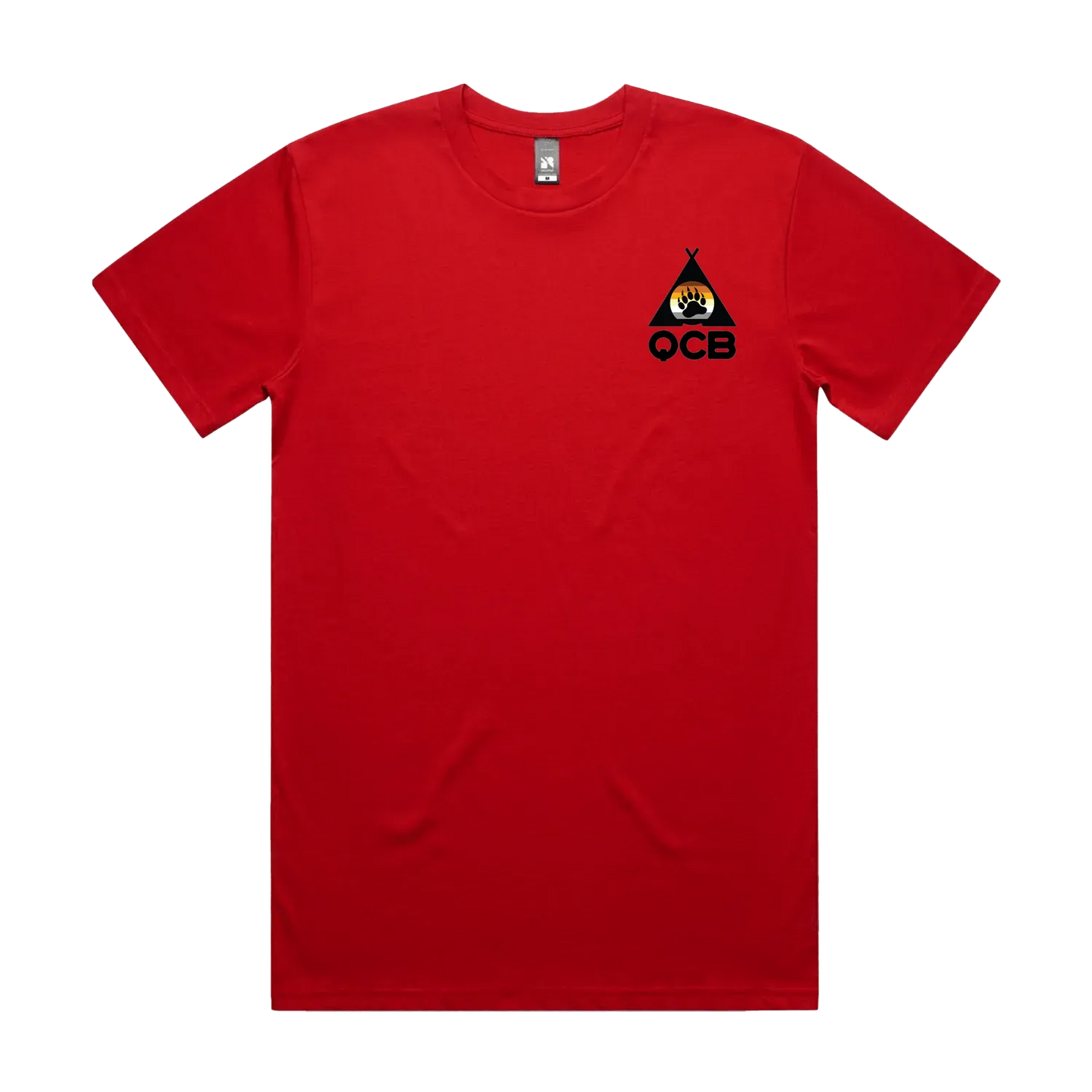 Red front flat lay