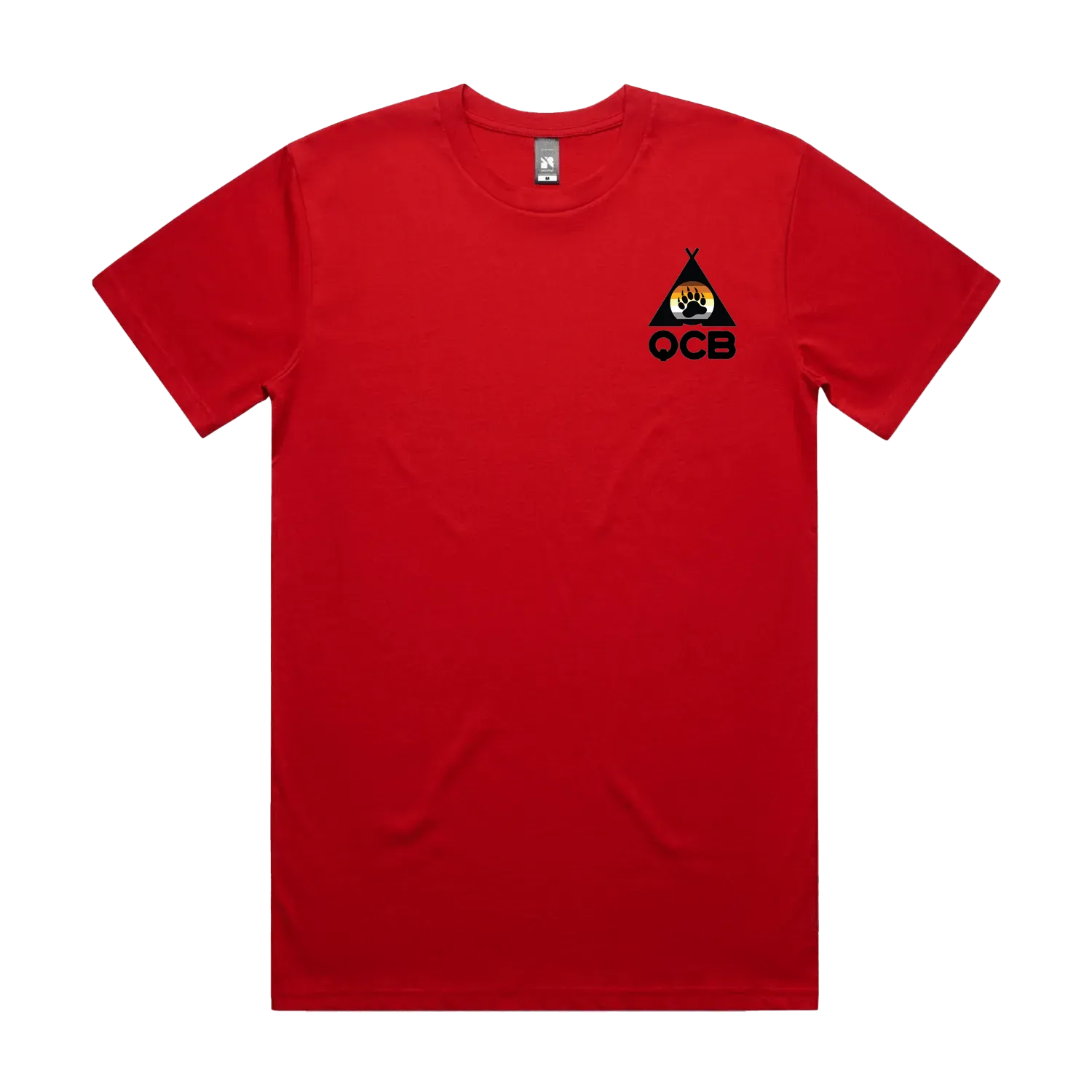 Red front flat lay