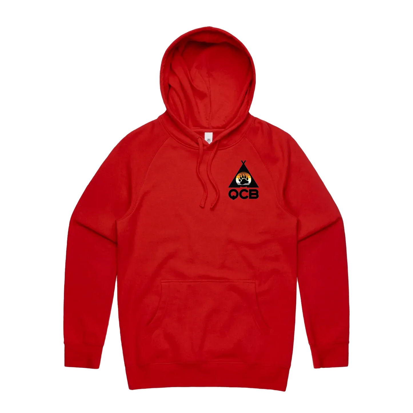 Red front flat lay