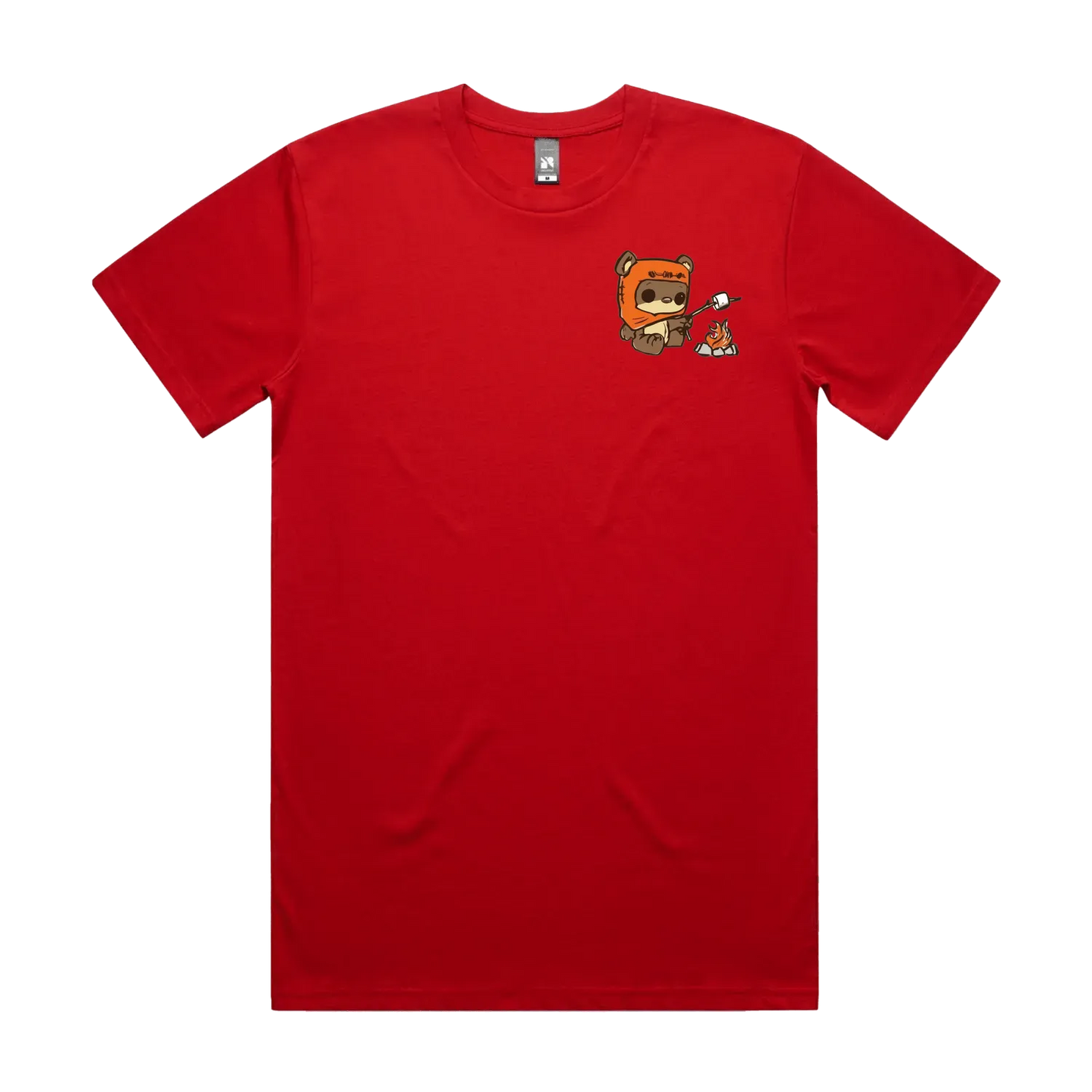 Red front flat lay