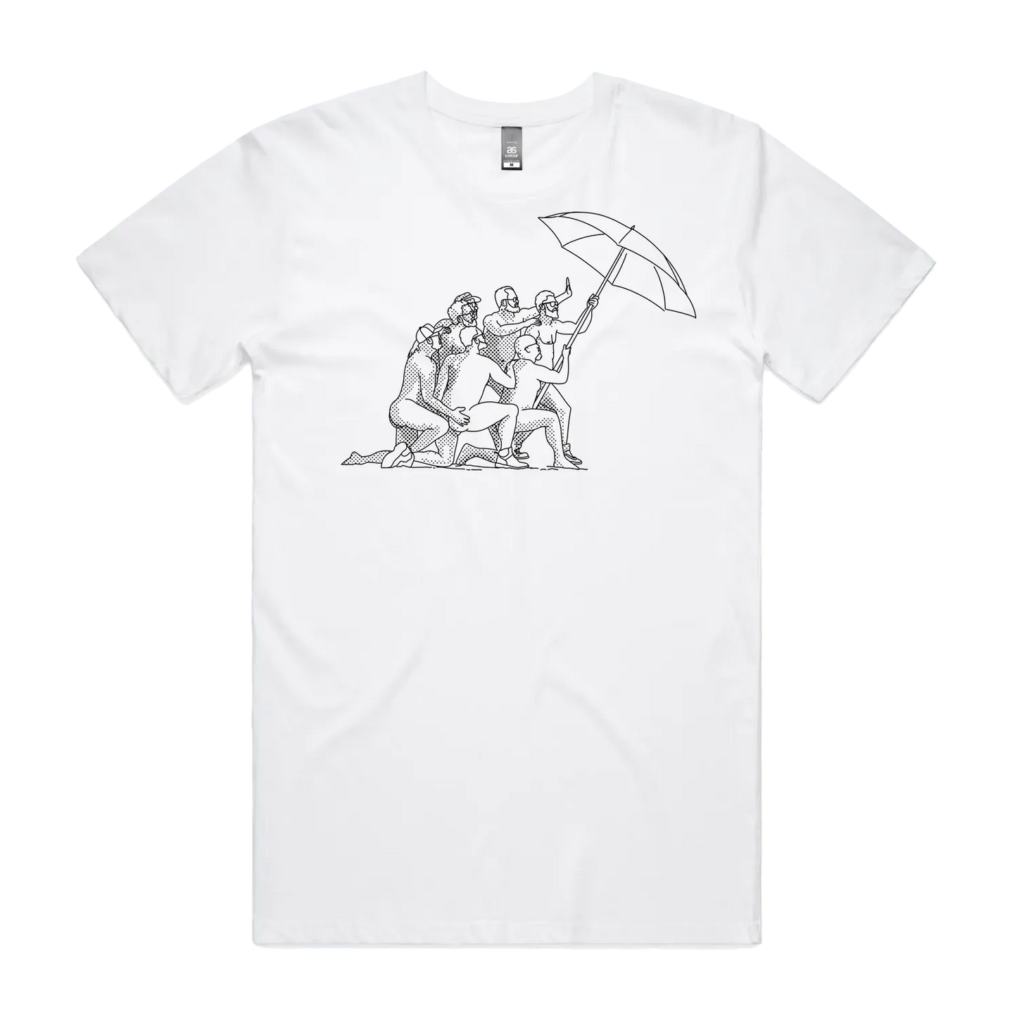 White front flat lay